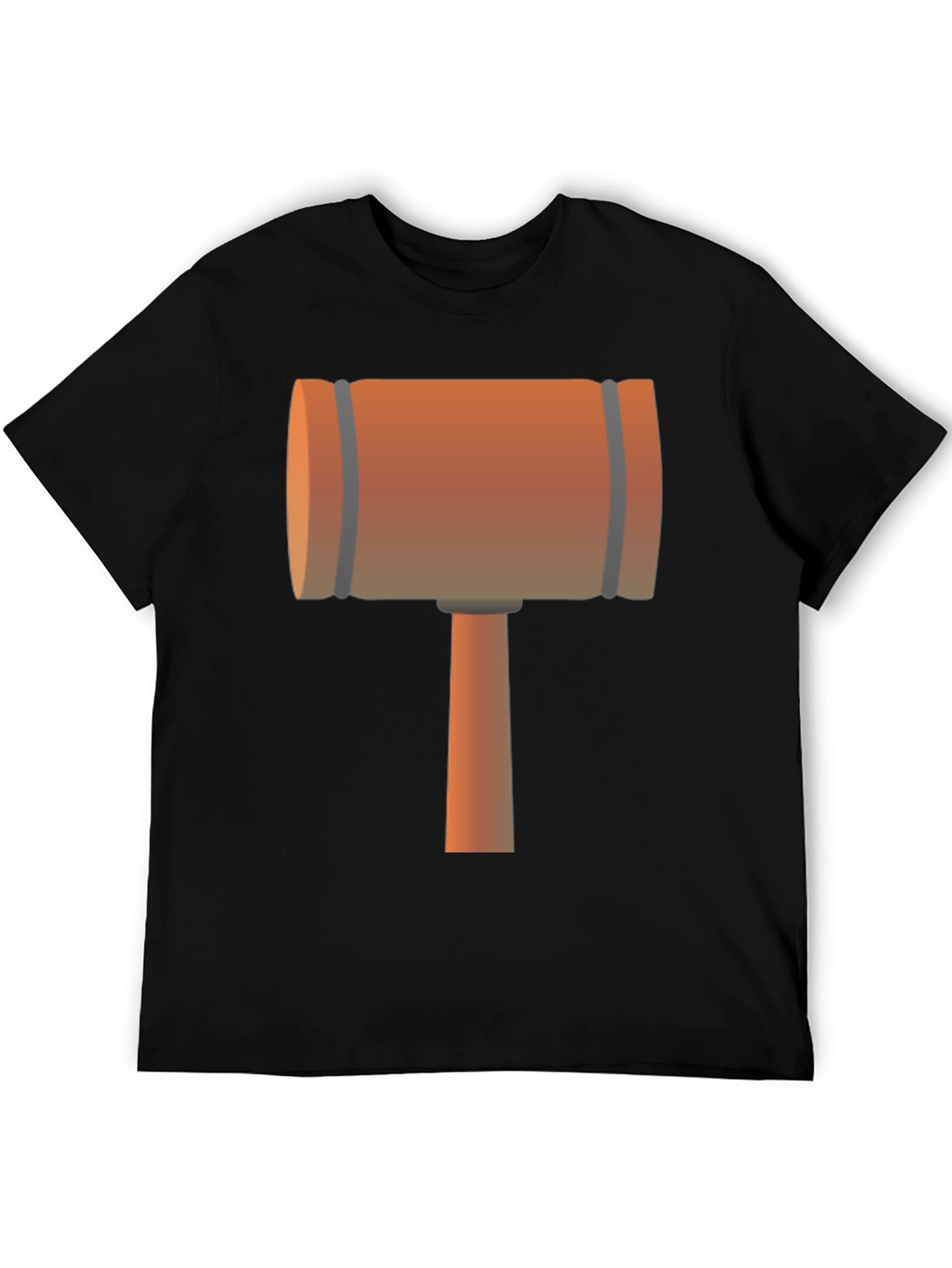 Cartoon Mallet Graphic Tee - Black