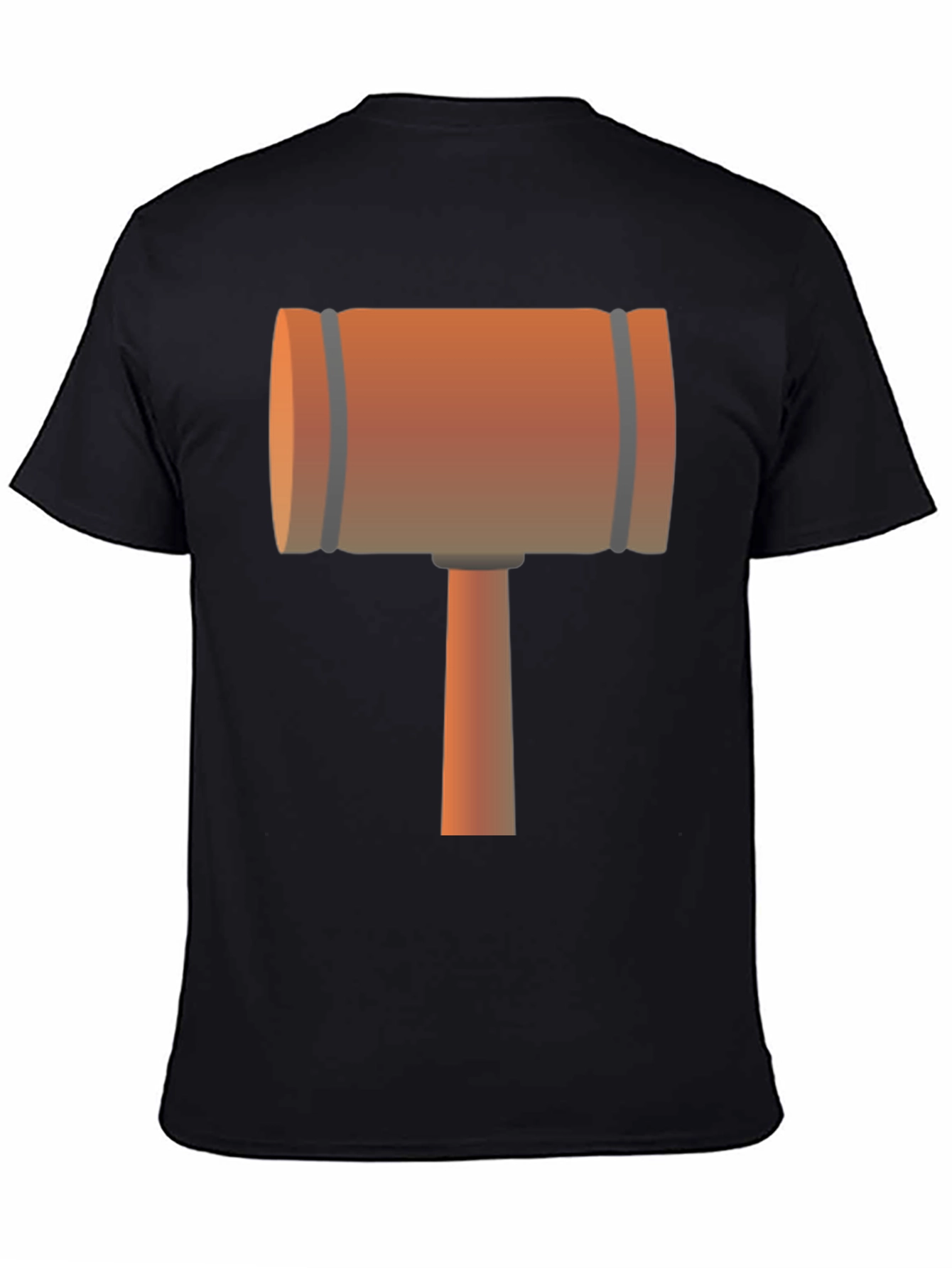 Cartoon Mallet Graphic Tee - Black