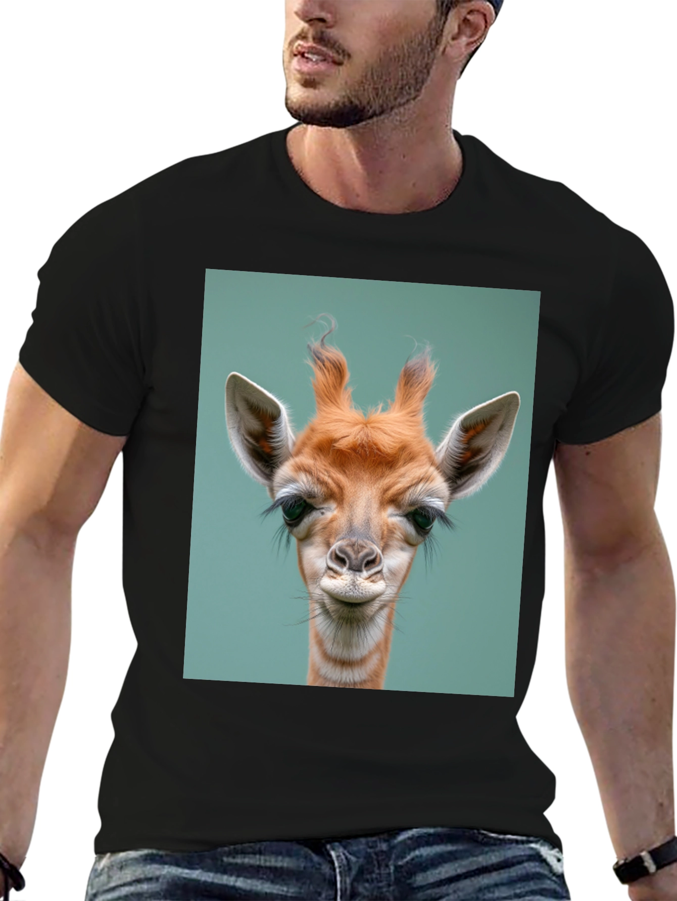 Giraffe Portrait Graphic Tee