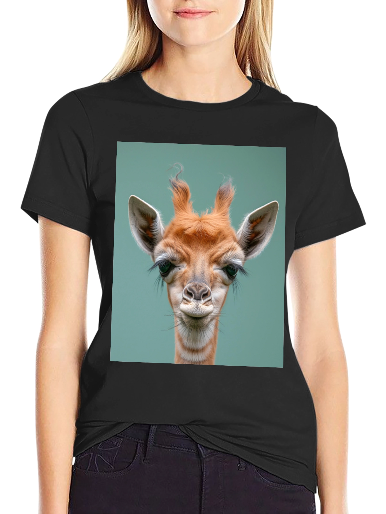 Giraffe Portrait Graphic Tee