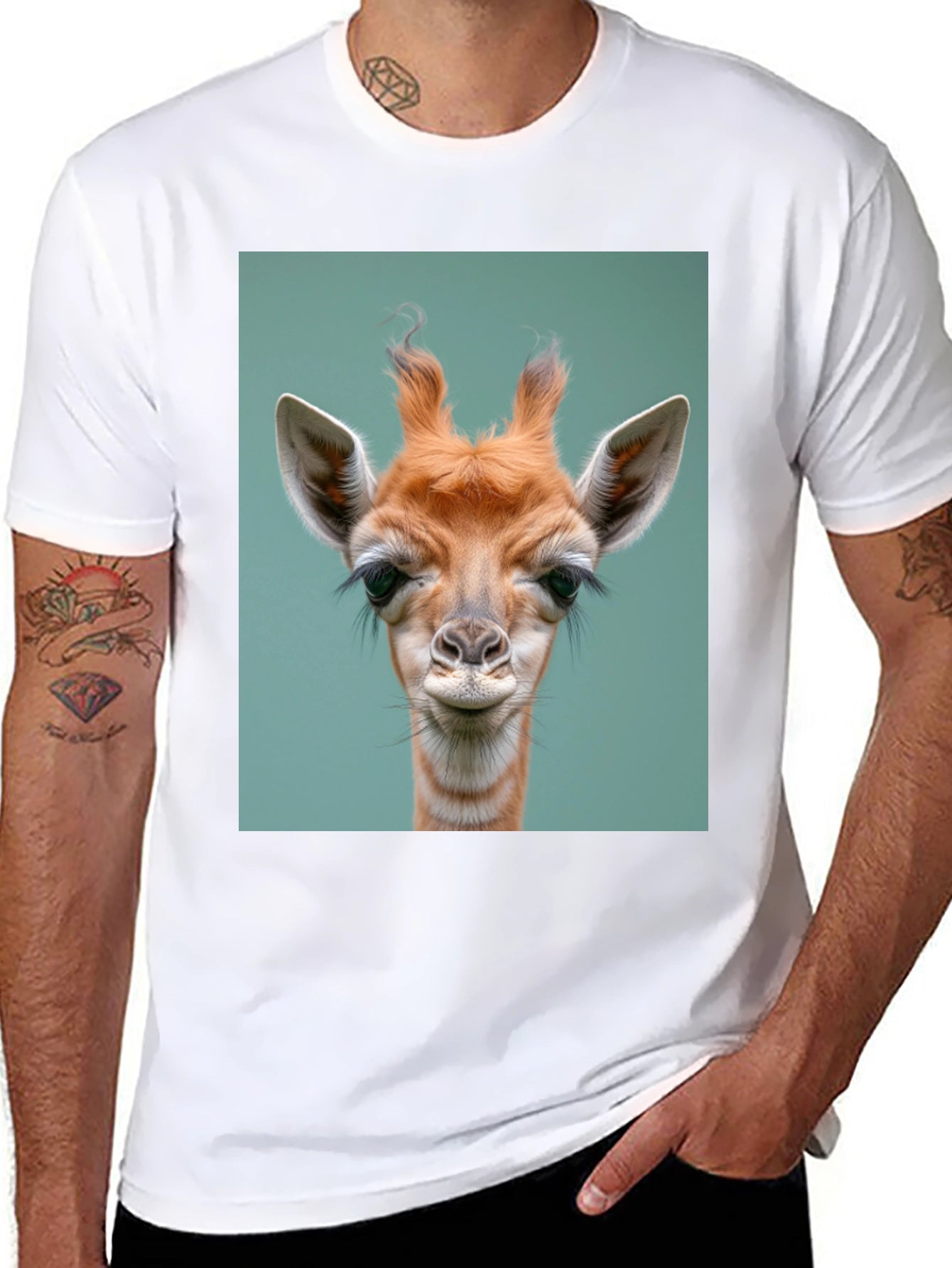 Giraffe Portrait Graphic Tee