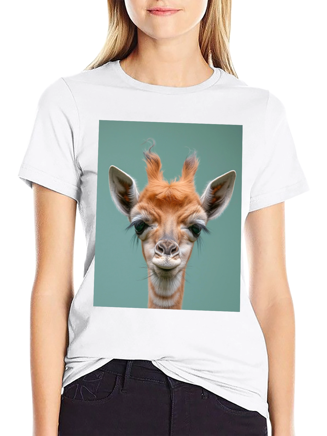 Giraffe Portrait Graphic Tee