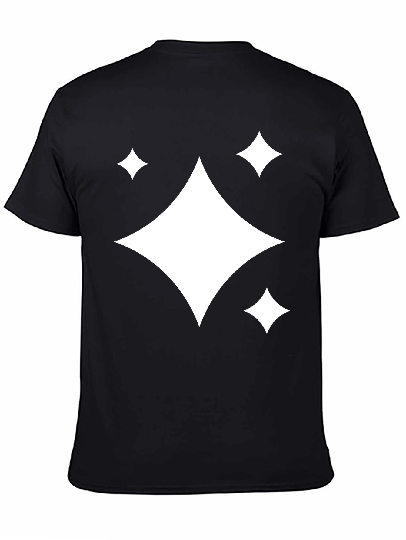 Black T-Shirt with Diamond Sparkle Design