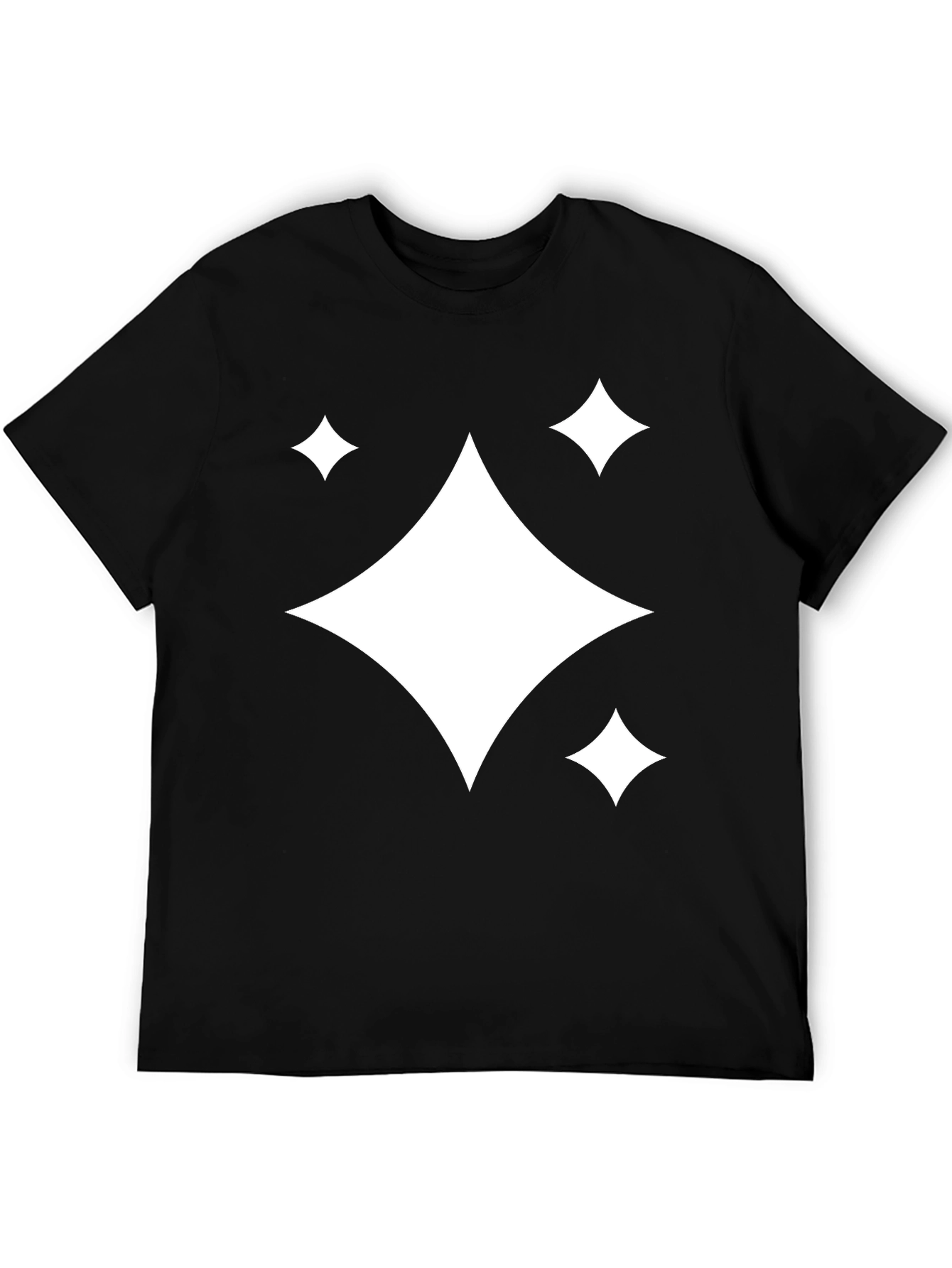 Black T-Shirt with Diamond Sparkle Design