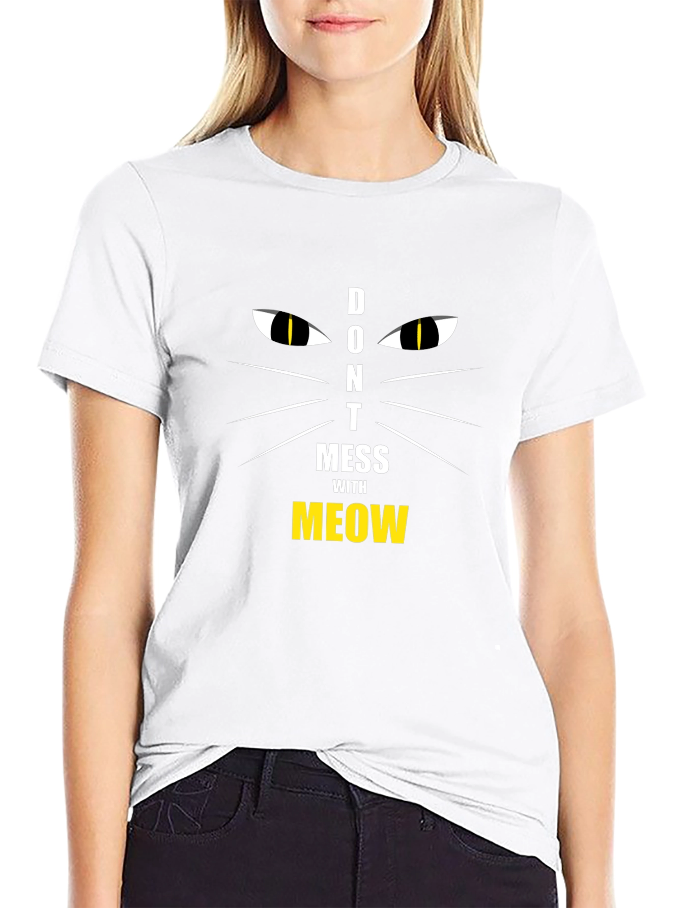 Dont Mess With Meow T-Shirt Cat Lover Tee