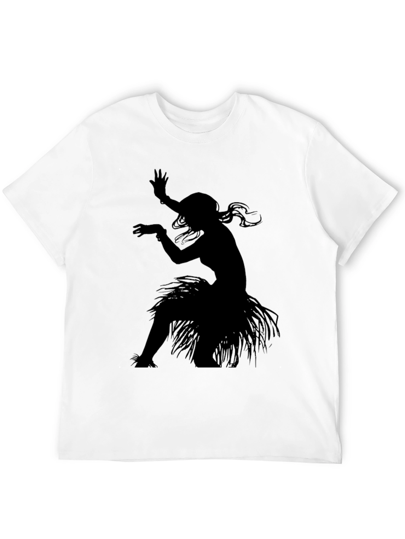 Hula Dancer Graphic Tee - Stylish Black T-Shirt