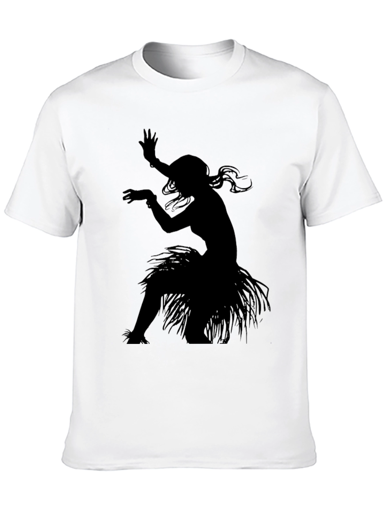 Hula Dancer Graphic Tee - Stylish Black T-Shirt