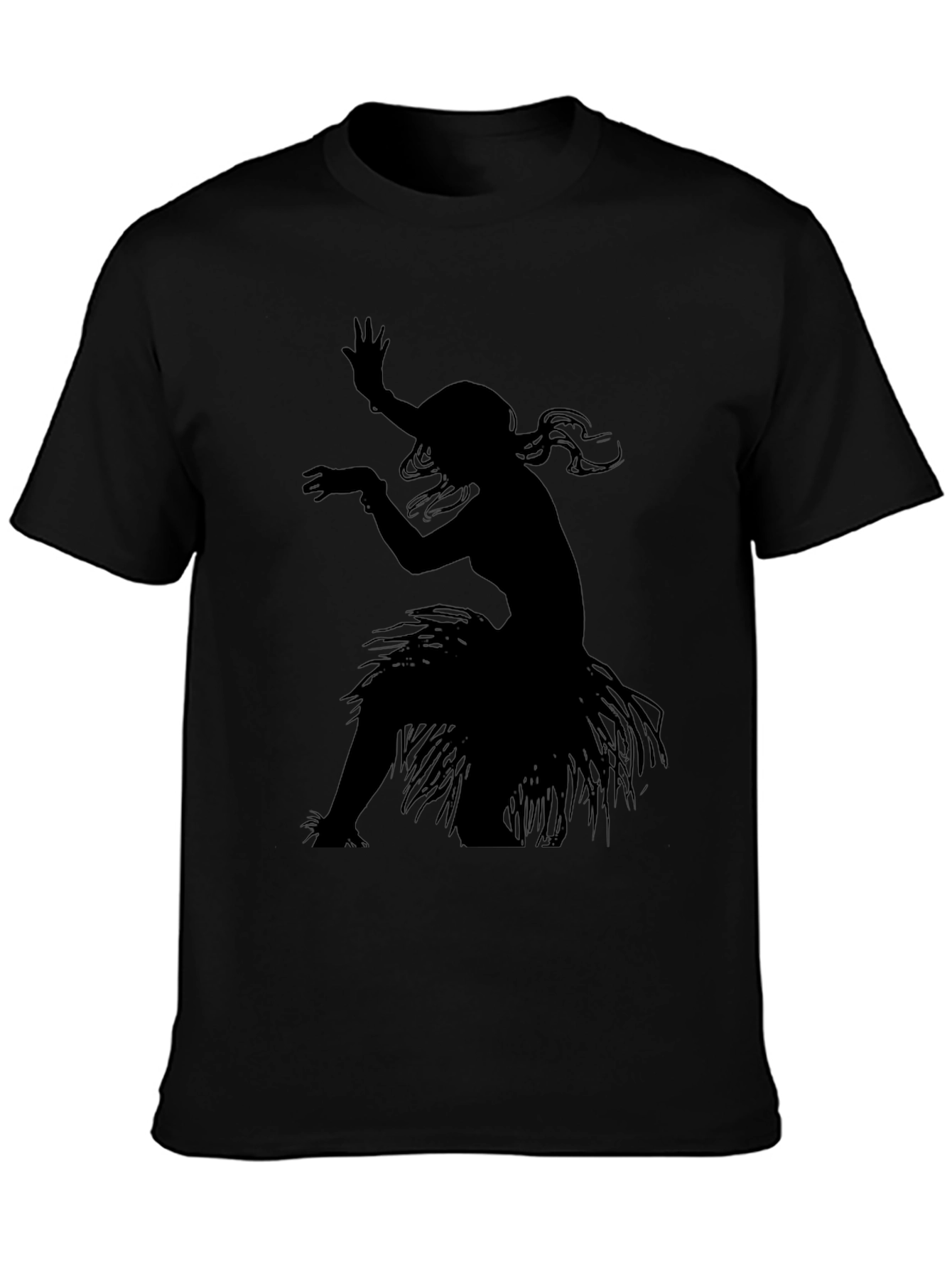 Hula Dancer Graphic Tee - Stylish Black T-Shirt