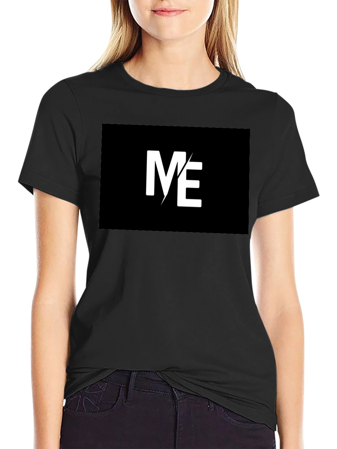 Stylish ME Graphic Black T-Shirt