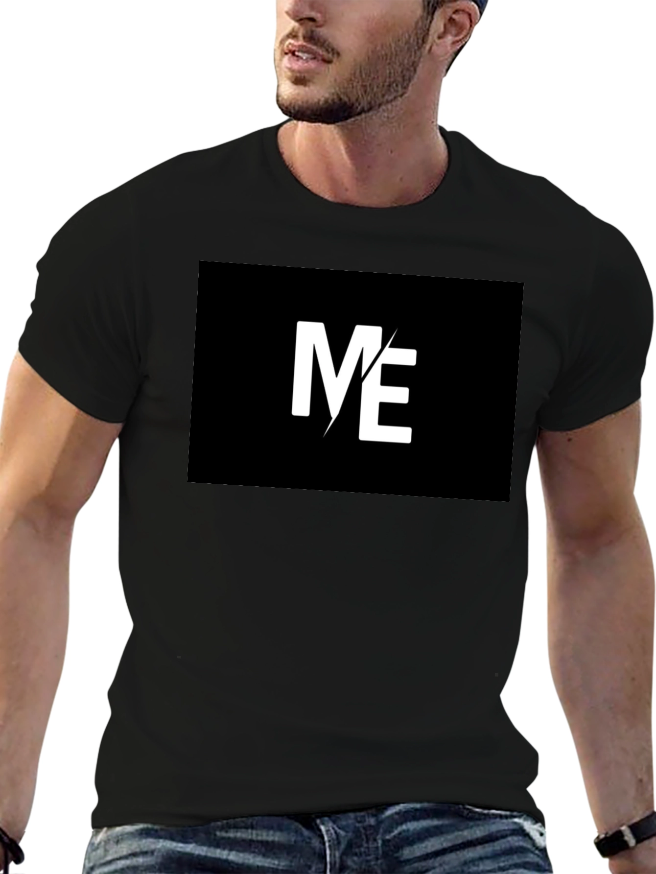 Stylish ME Graphic Black T-Shirt