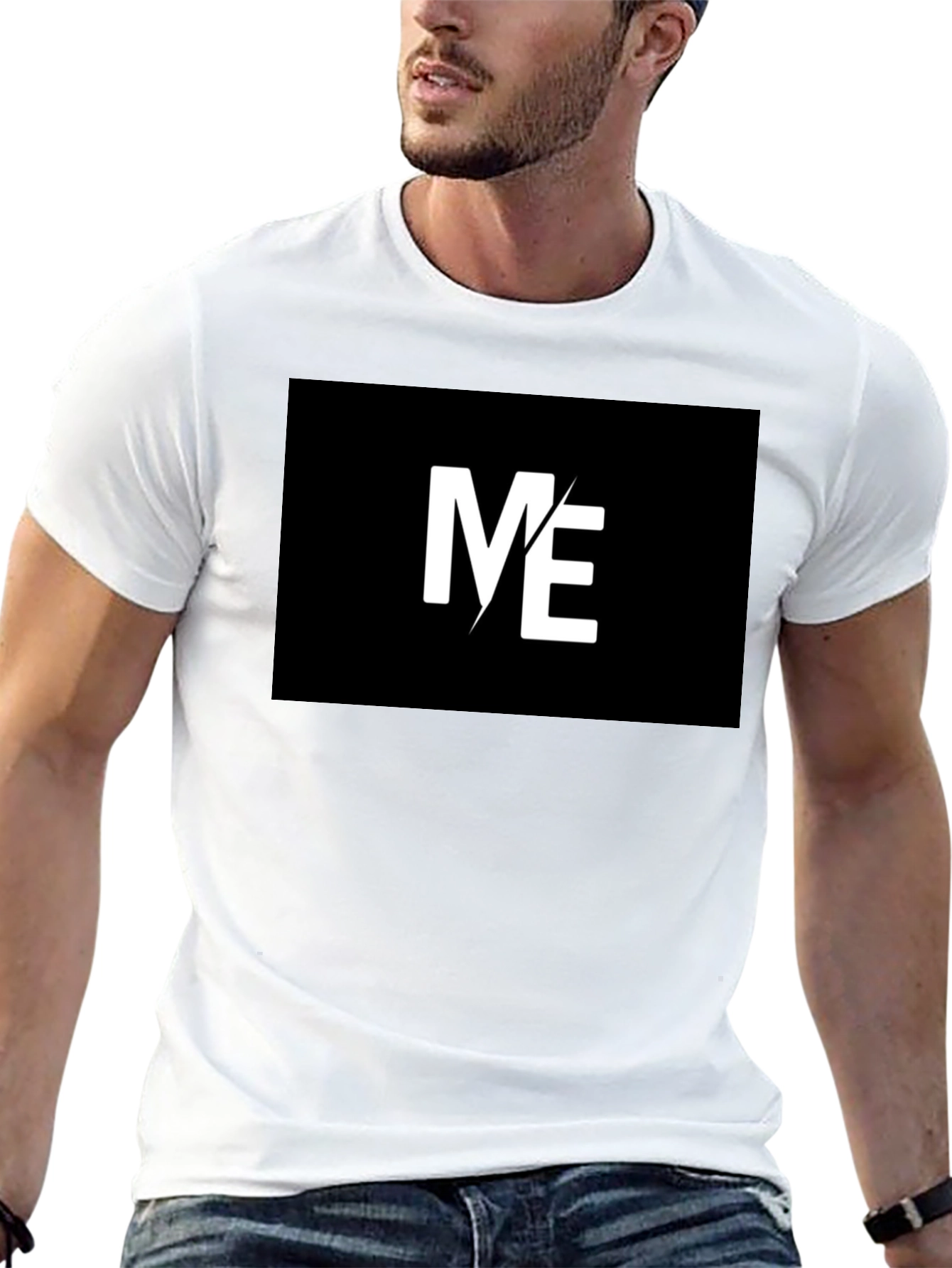 Stylish ME Graphic Black T-Shirt