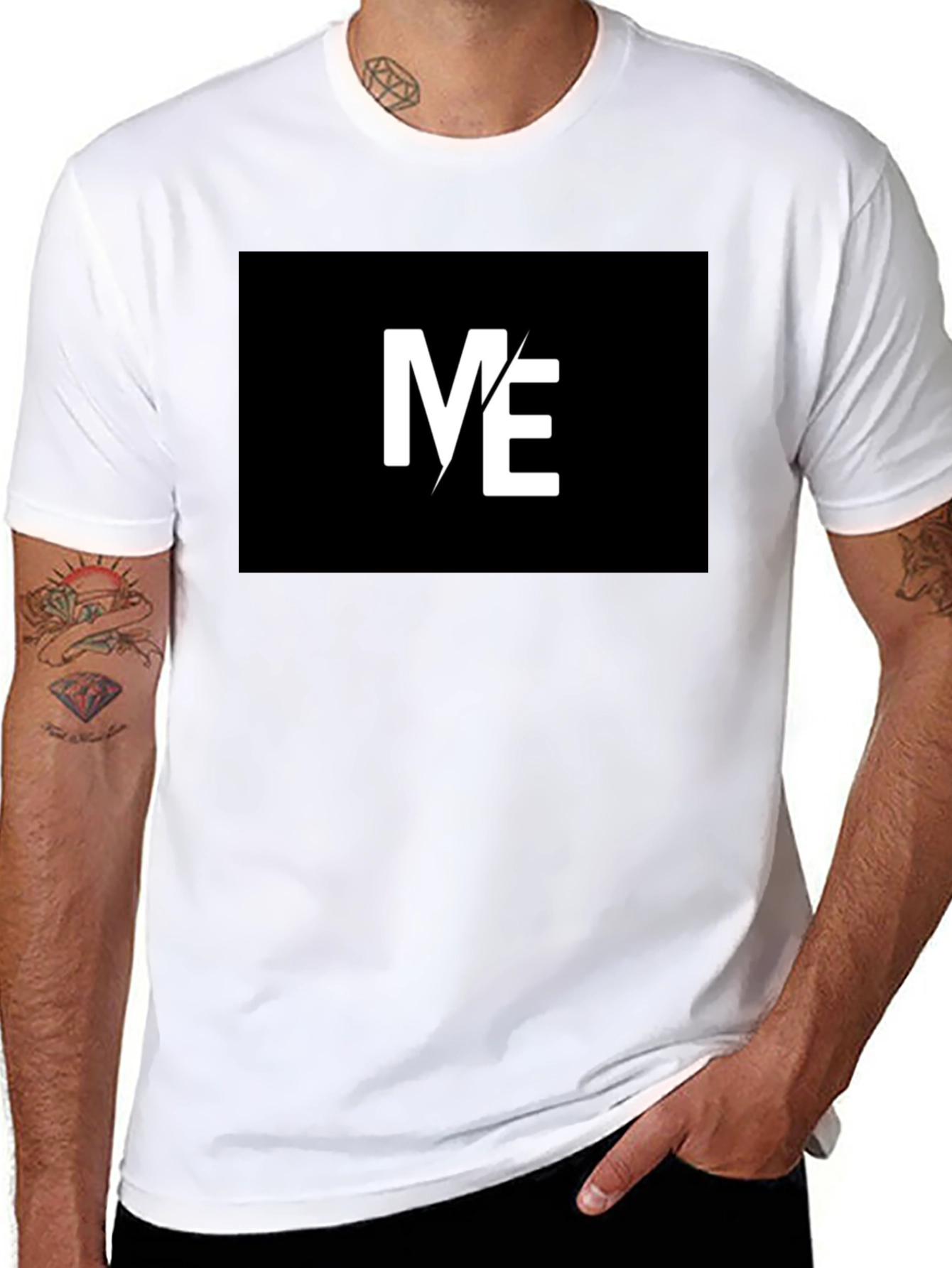 Stylish ME Graphic Black T-Shirt