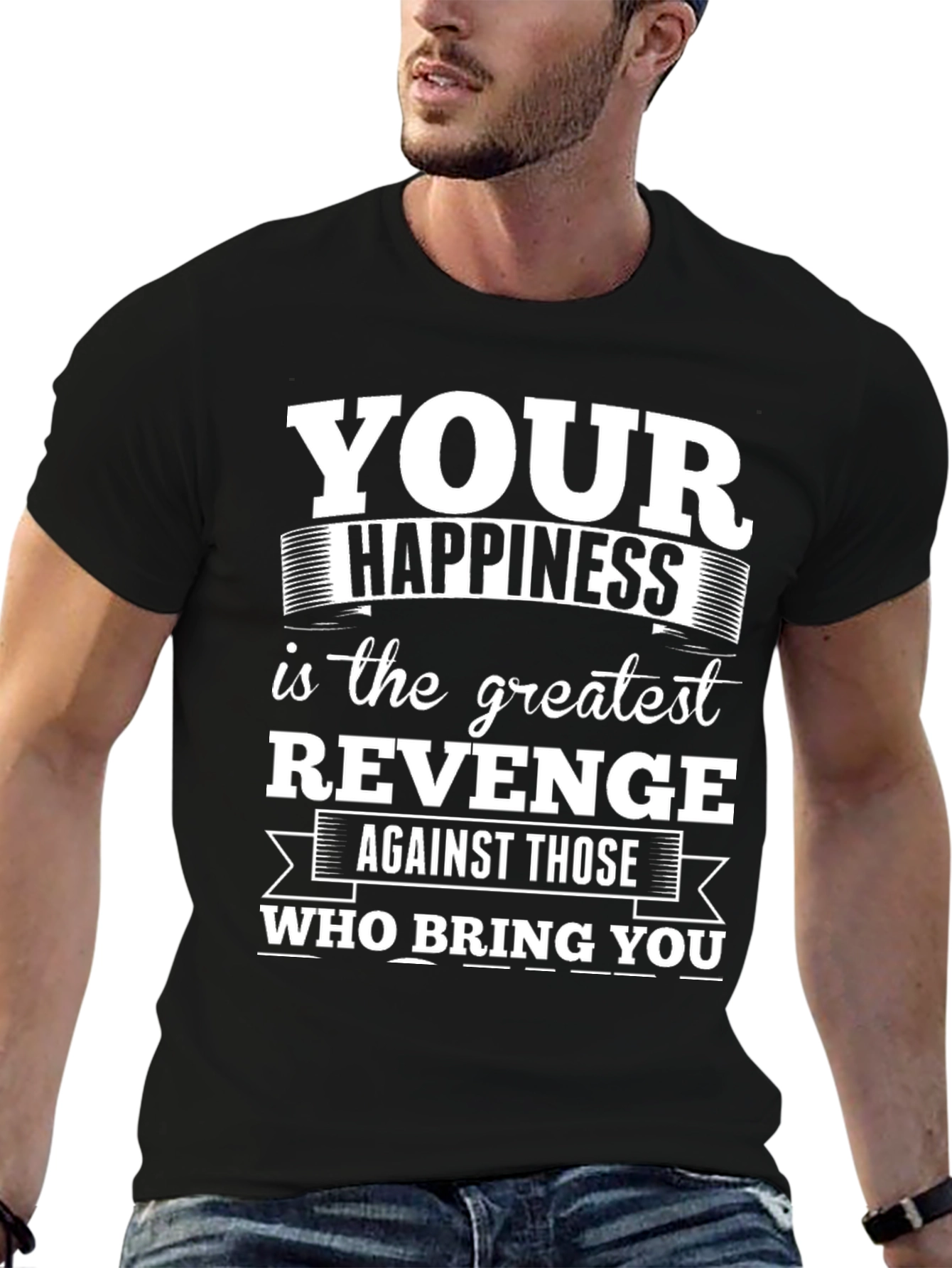 Happiness is Revenge T-Shirt - Black