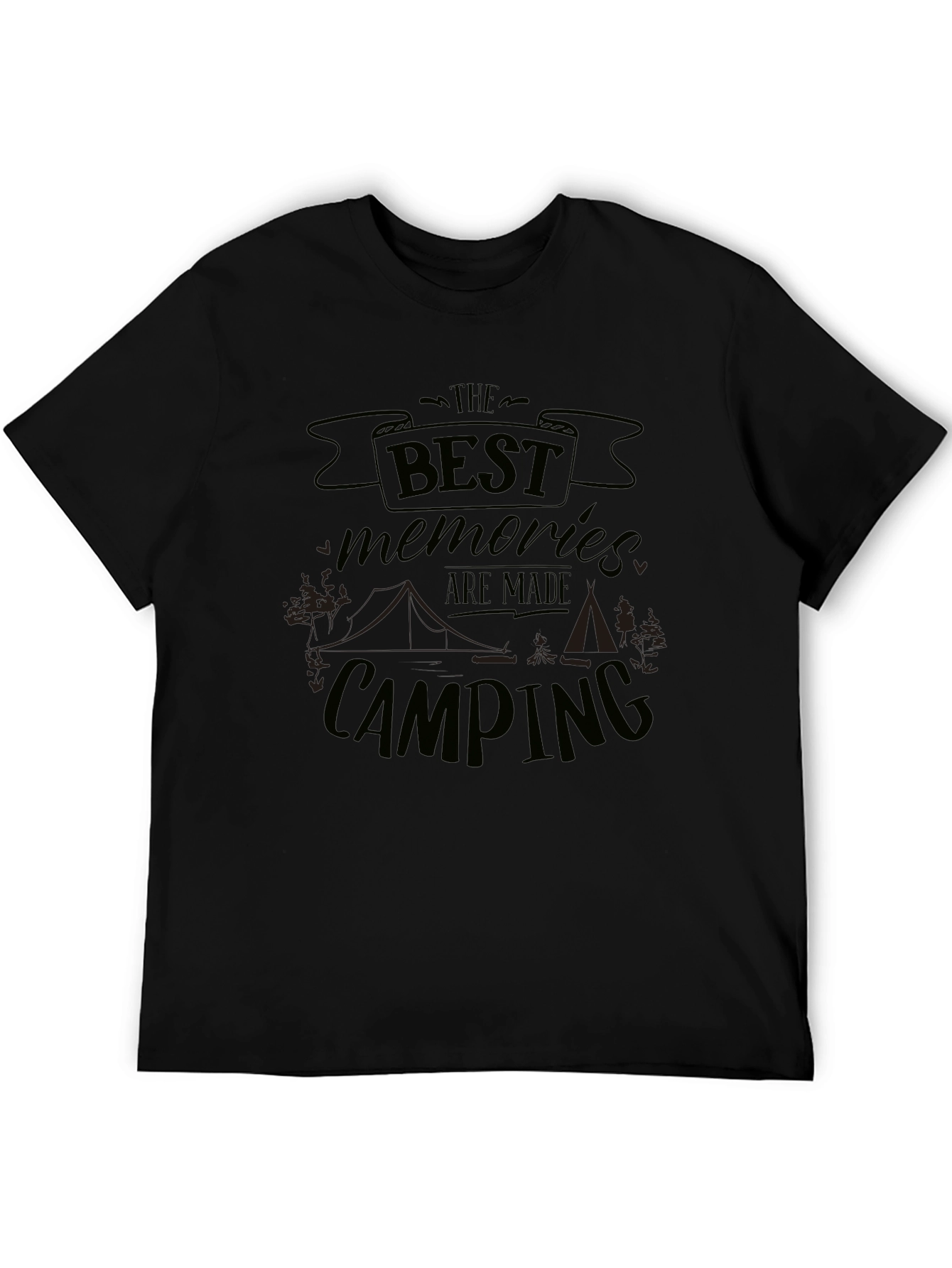 Camping Memories Graphic Tee - Black