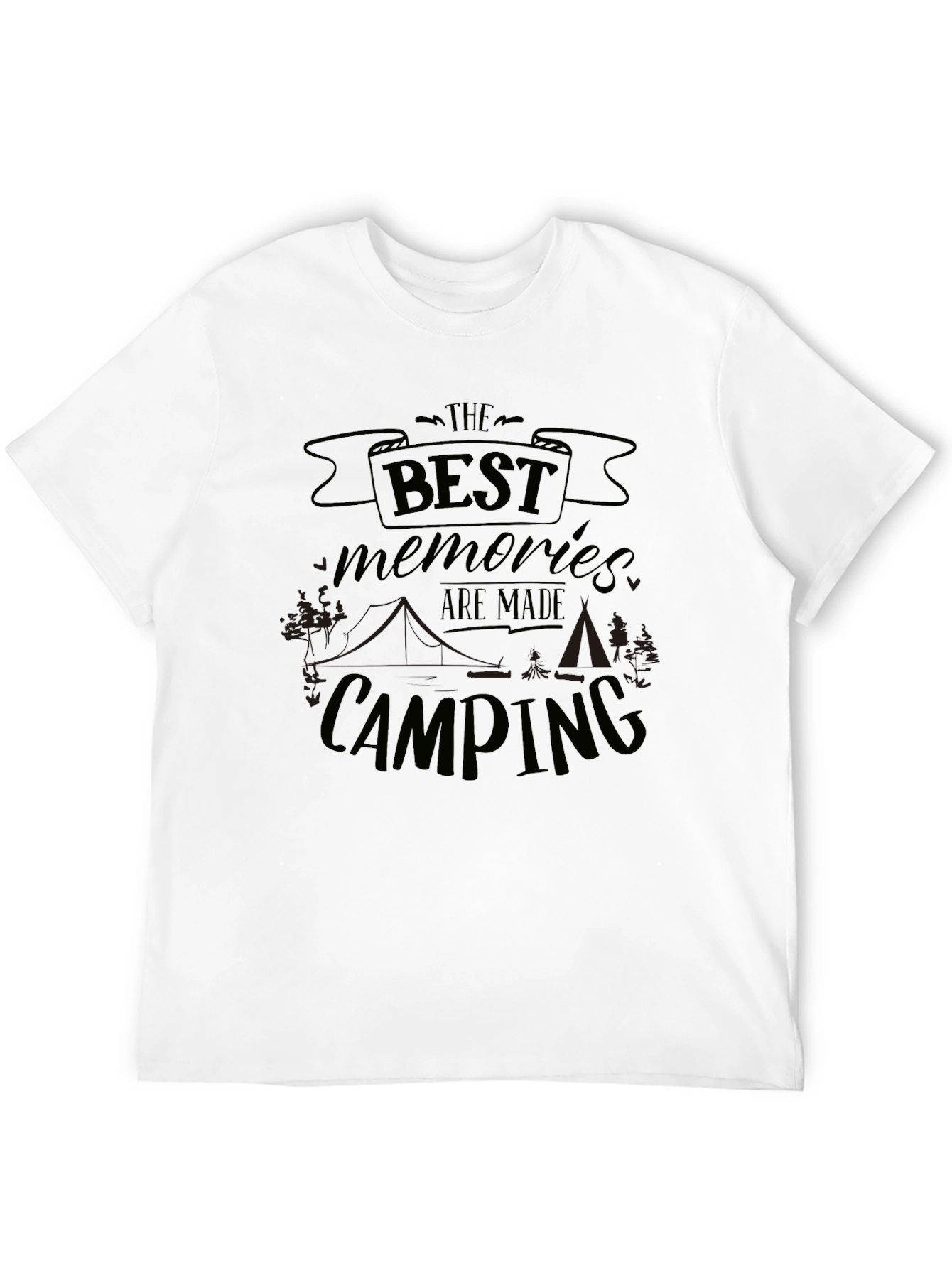 Camping Memories Graphic Tee - Black