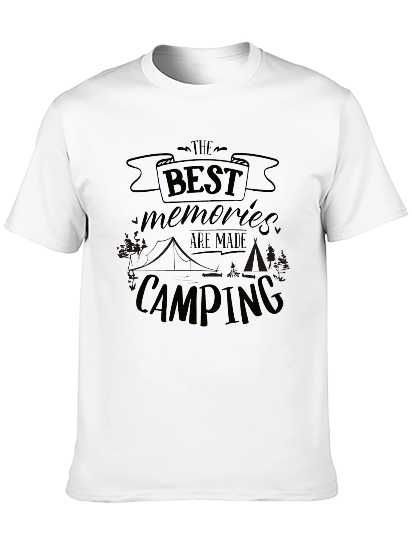 Camping Memories Graphic Tee - Black