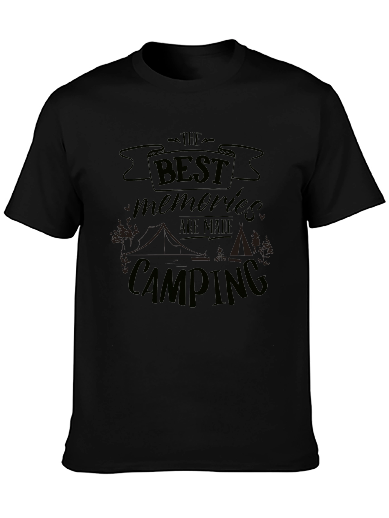 Camping Memories Graphic Tee - Black