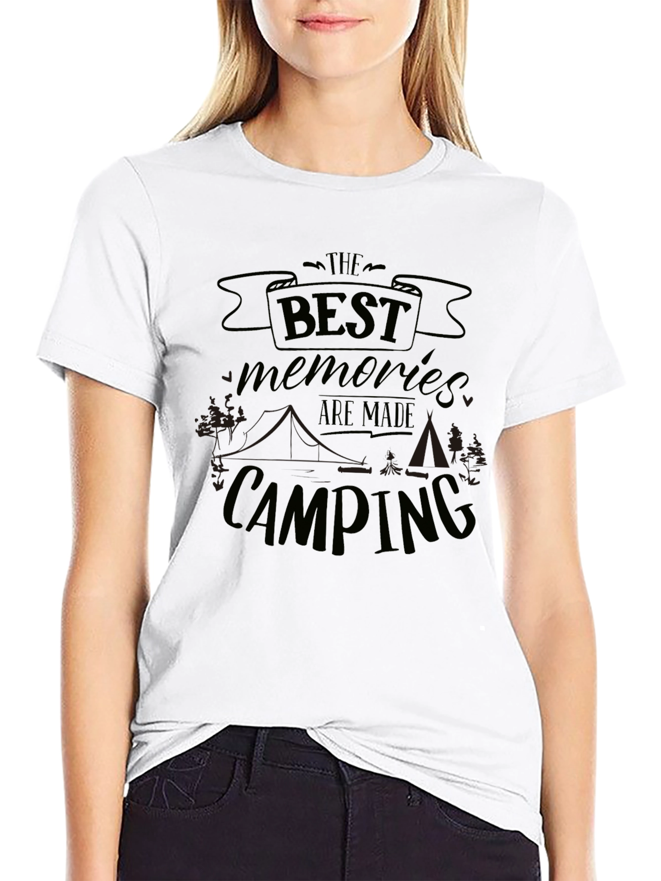 Camping Memories Graphic Tee - Black