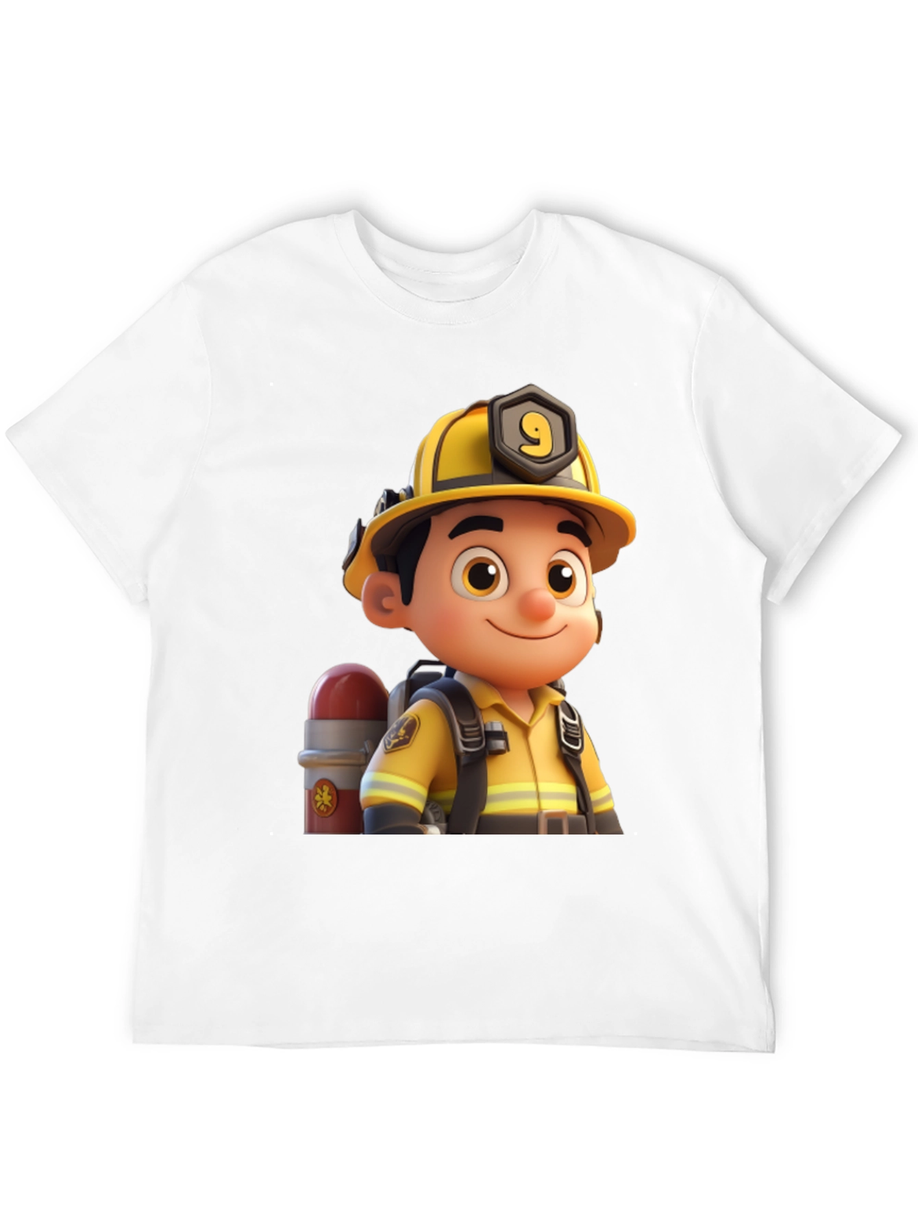 Cartoon Fireman Graphic Tee