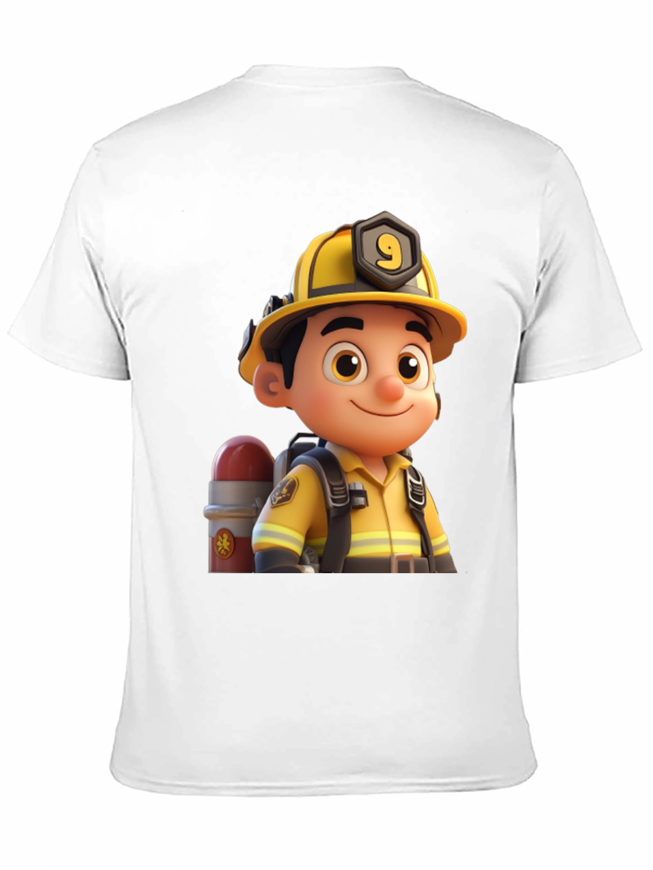Cartoon Fireman Graphic Tee