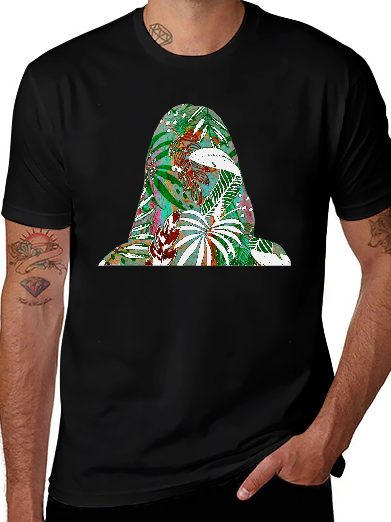 Tropical Patterned Graphic Tee