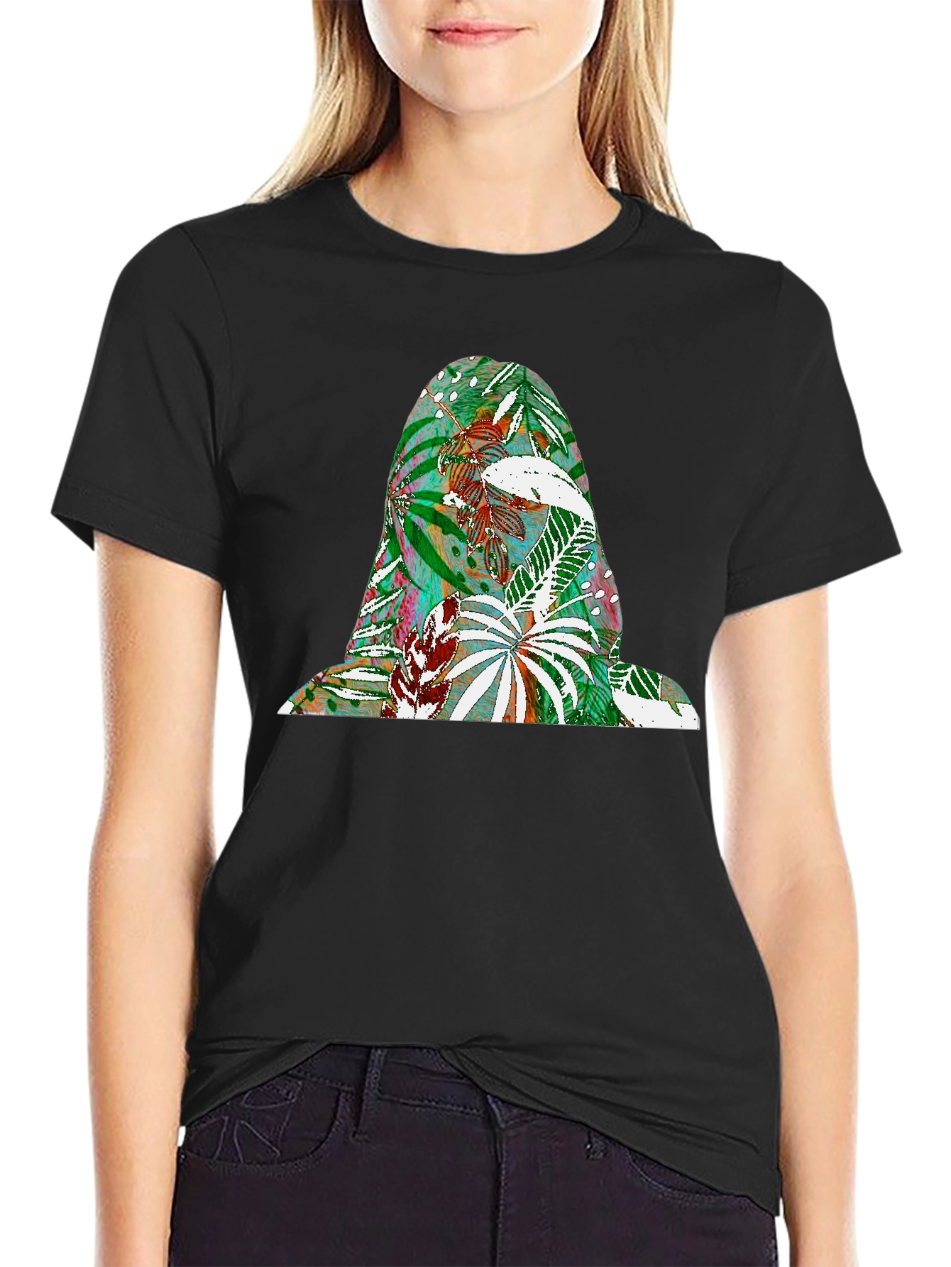 Tropical Patterned Graphic Tee