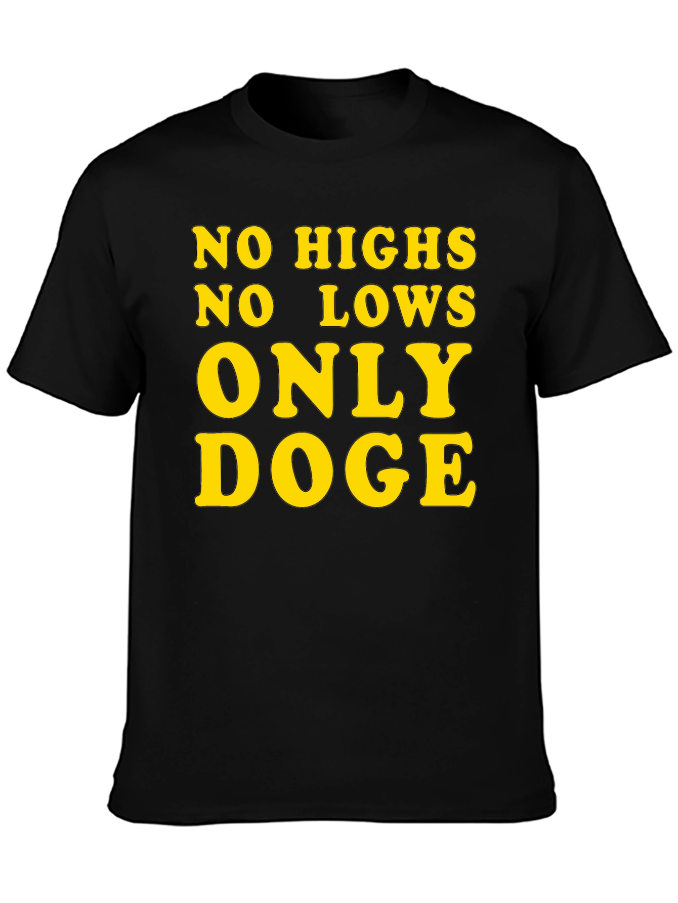 Only Doge T-Shirt - Black Cotton Crypto Tee