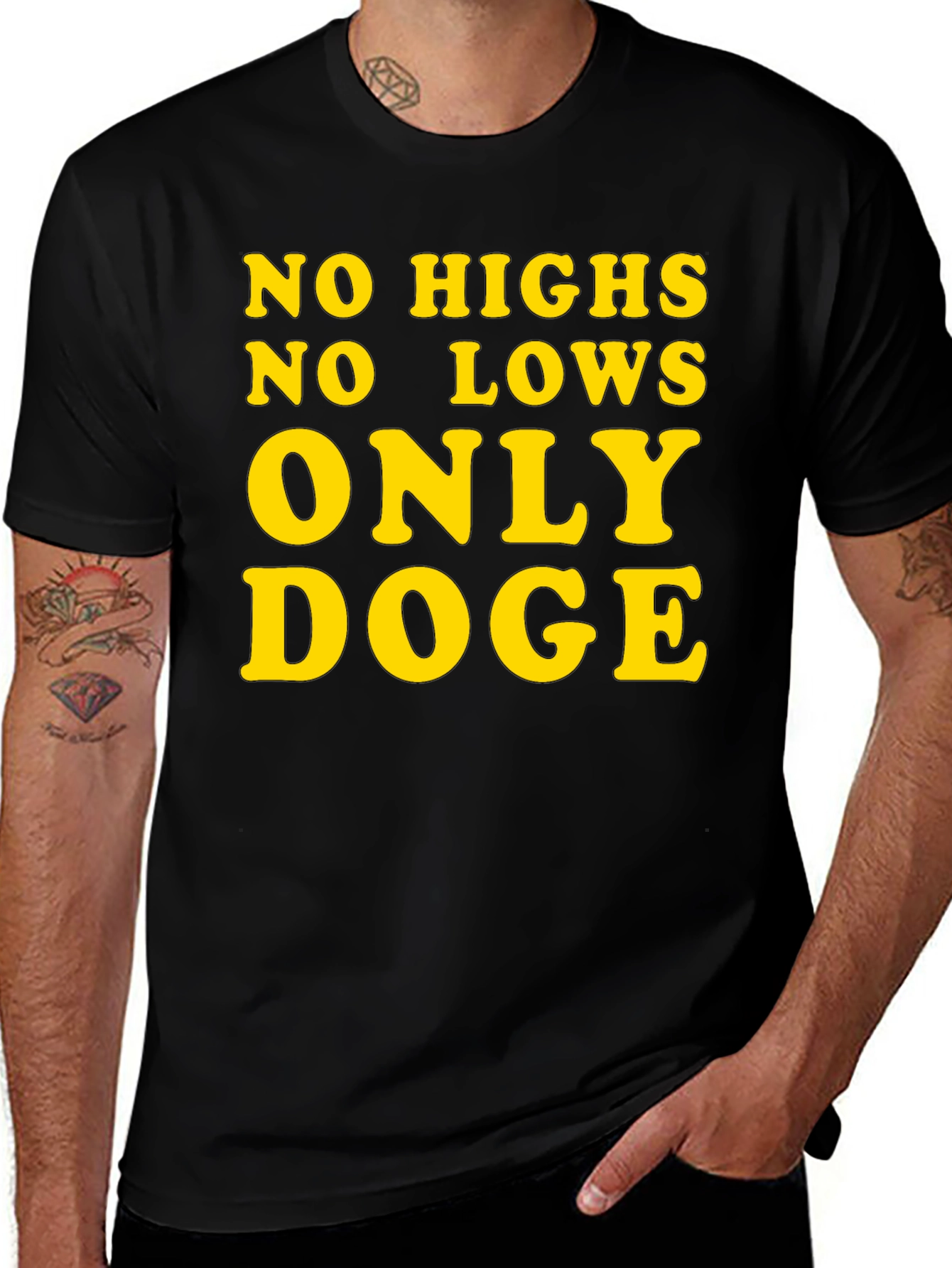 Only Doge T-Shirt - Black Cotton Crypto Tee