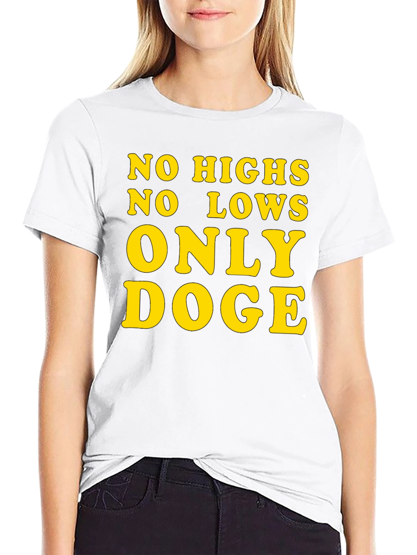 Only Doge T-Shirt - Black Cotton Crypto Tee