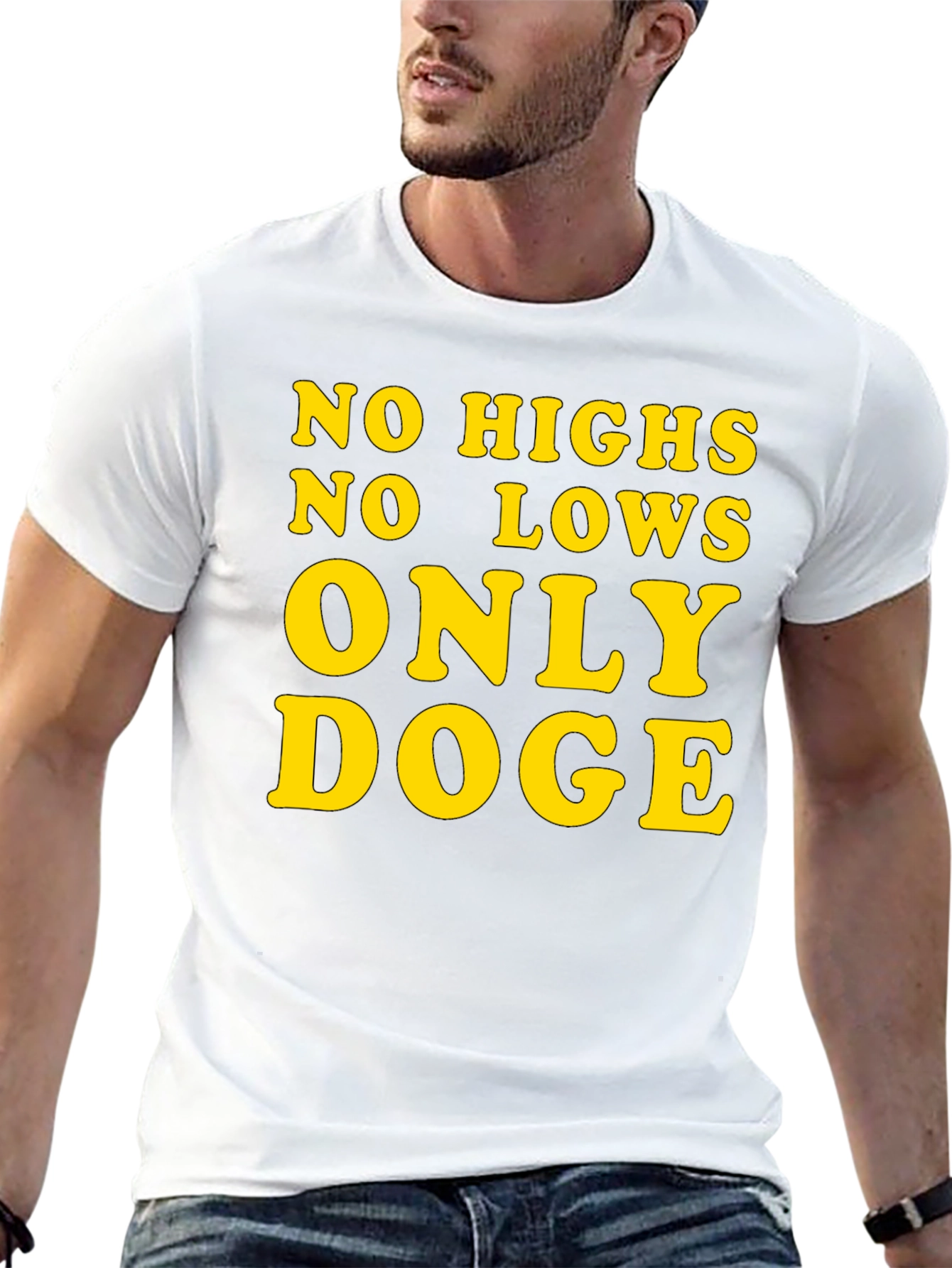 Only Doge T-Shirt - Black Cotton Crypto Tee