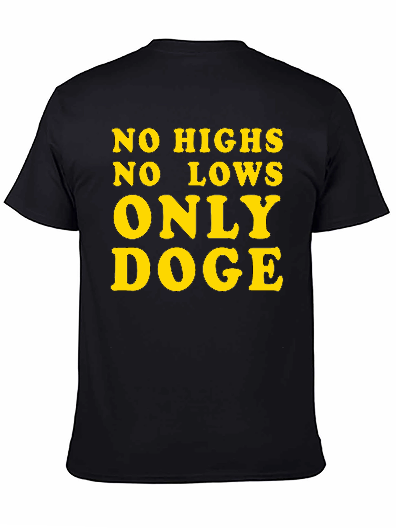 Only Doge T-Shirt - Black Cotton Crypto Tee