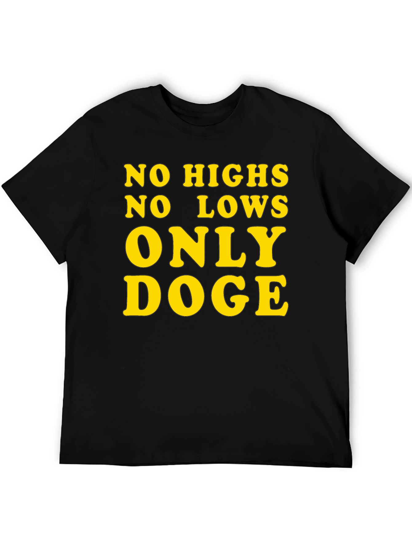 Only Doge T-Shirt - Black Cotton Crypto Tee