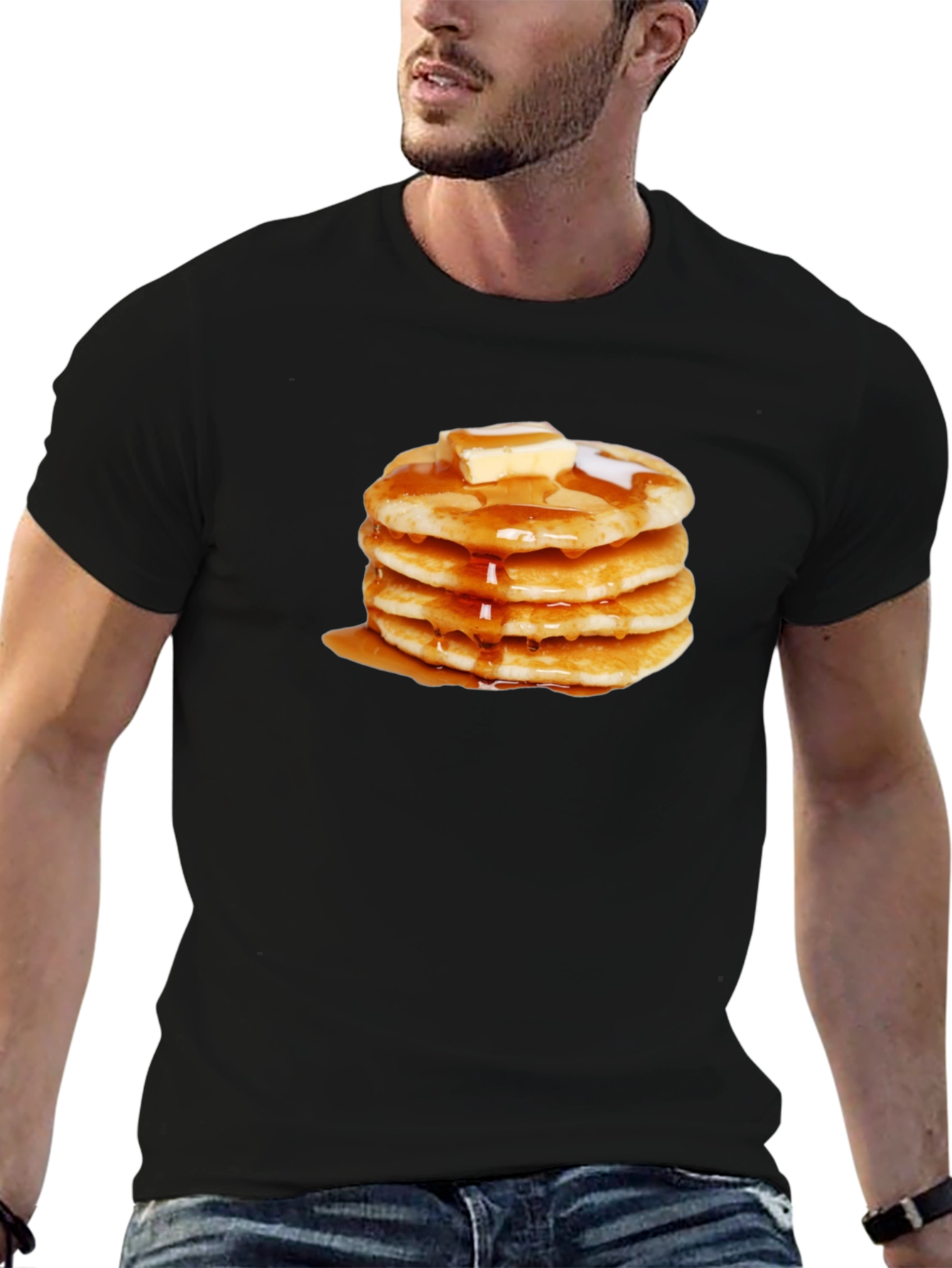 Pancake Stack Graphic Tee - Sweet Breakfast T-Shirt