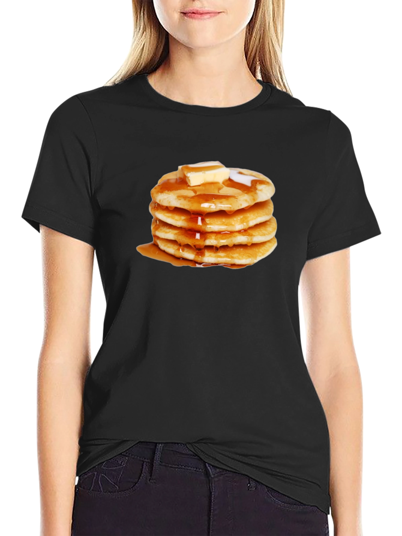 Pancake Stack Graphic Tee - Sweet Breakfast T-Shirt