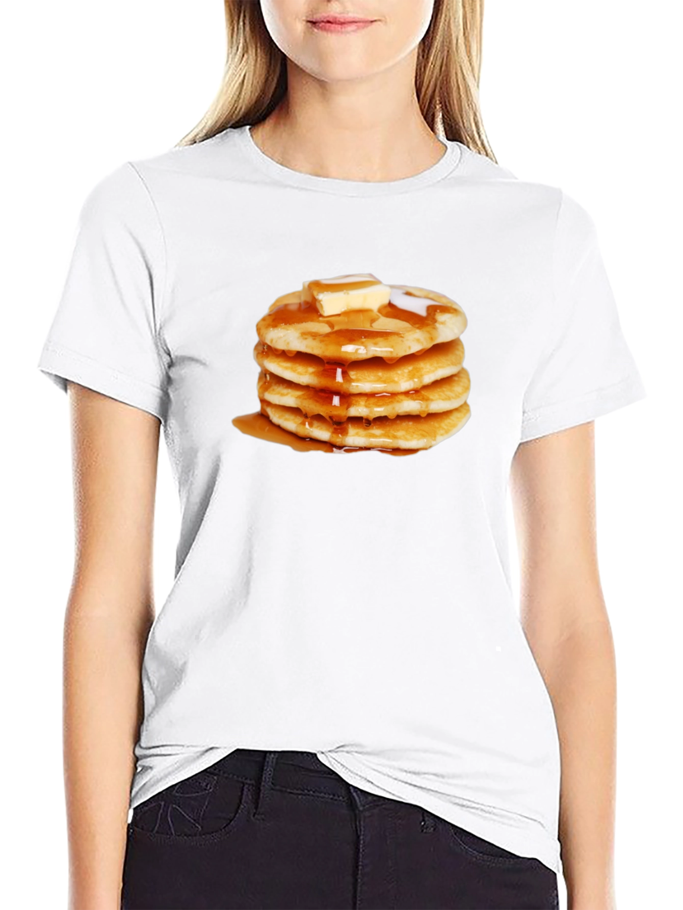 Pancake Stack Graphic Tee - Sweet Breakfast T-Shirt