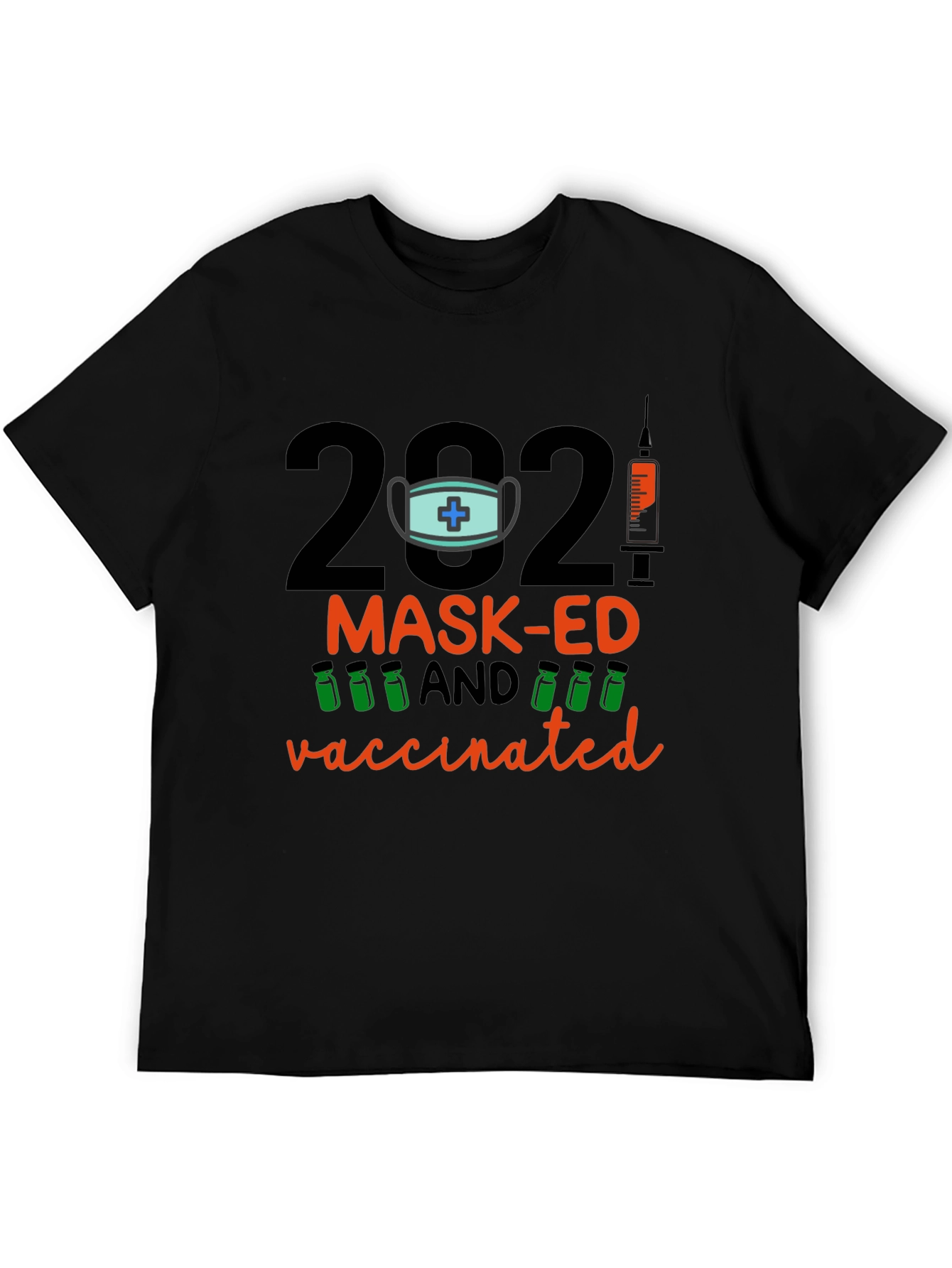2021 Mask-Ed and Vaccinated Graphic T-Shirt