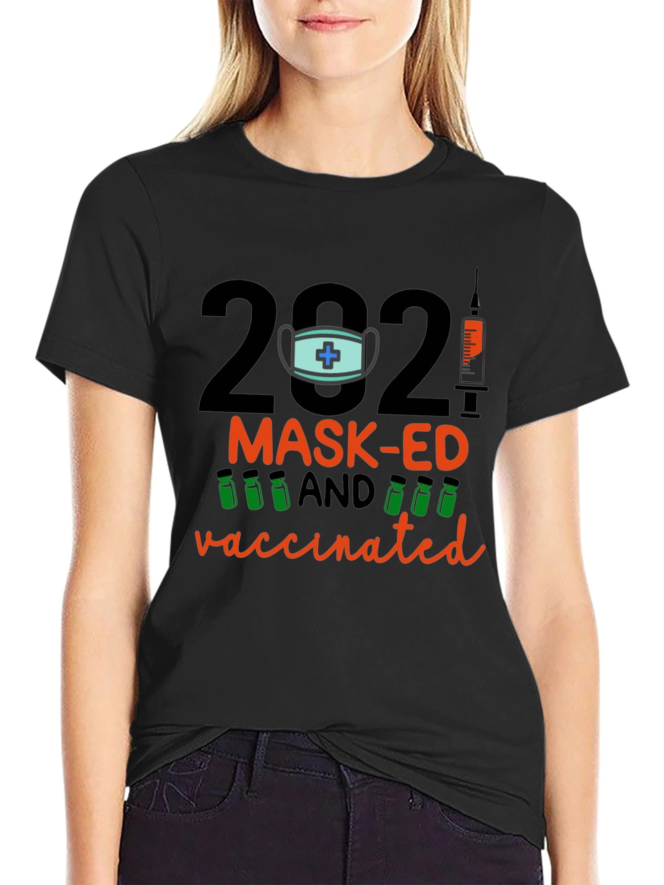 2021 Mask-Ed and Vaccinated Graphic T-Shirt