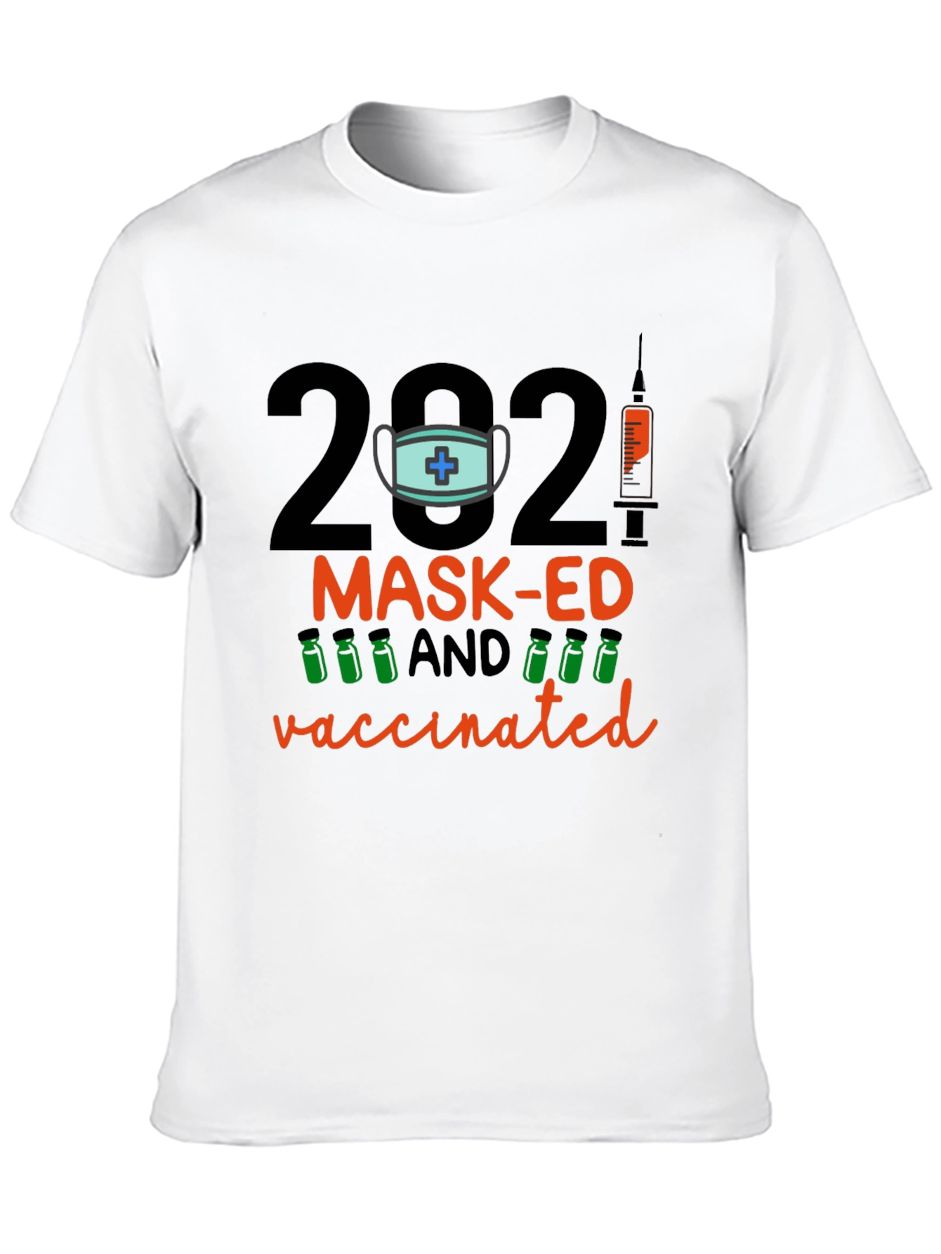 2021 Mask-Ed and Vaccinated Graphic T-Shirt