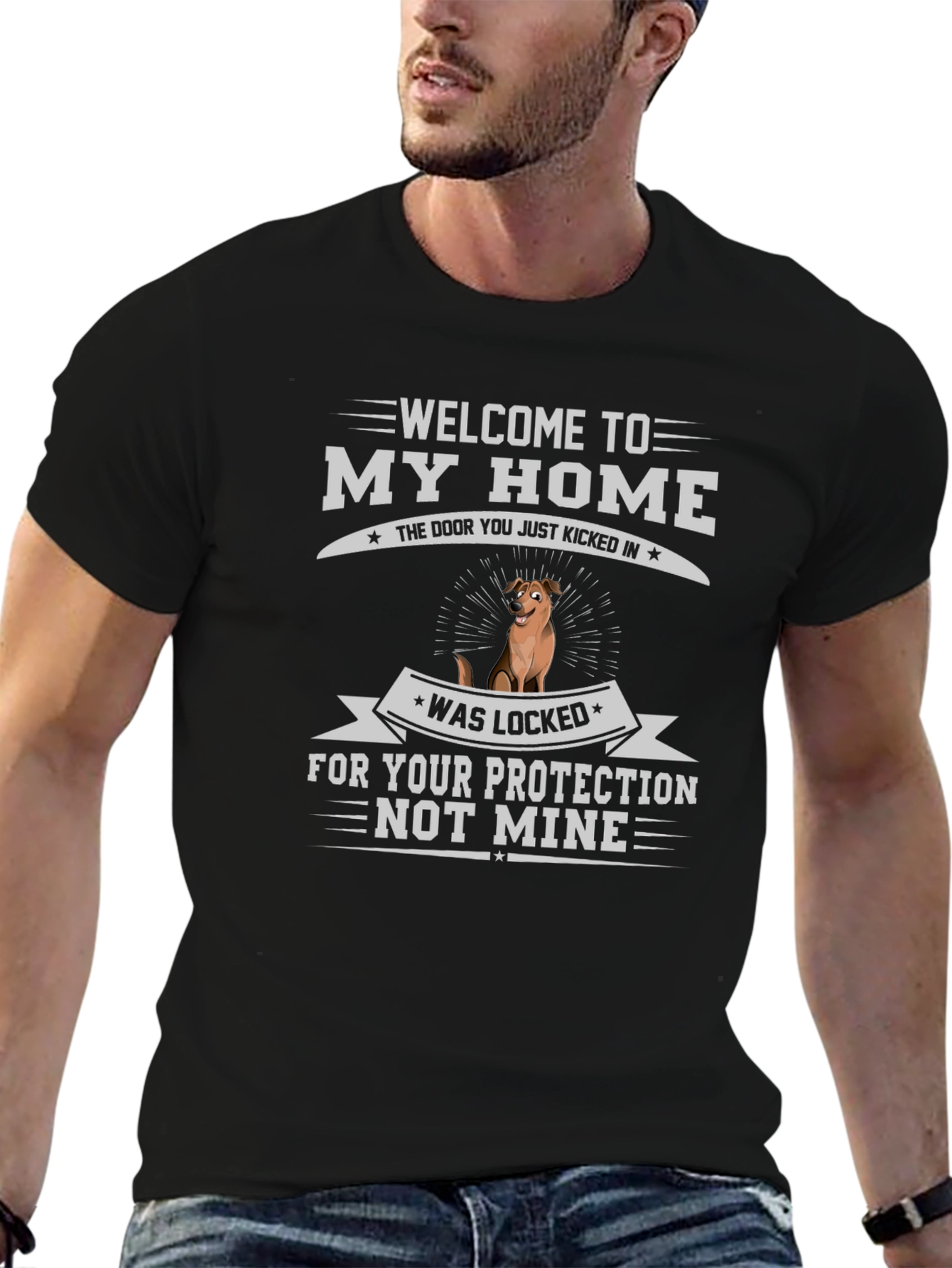 Welcome to My Home Dog Graphic Tee