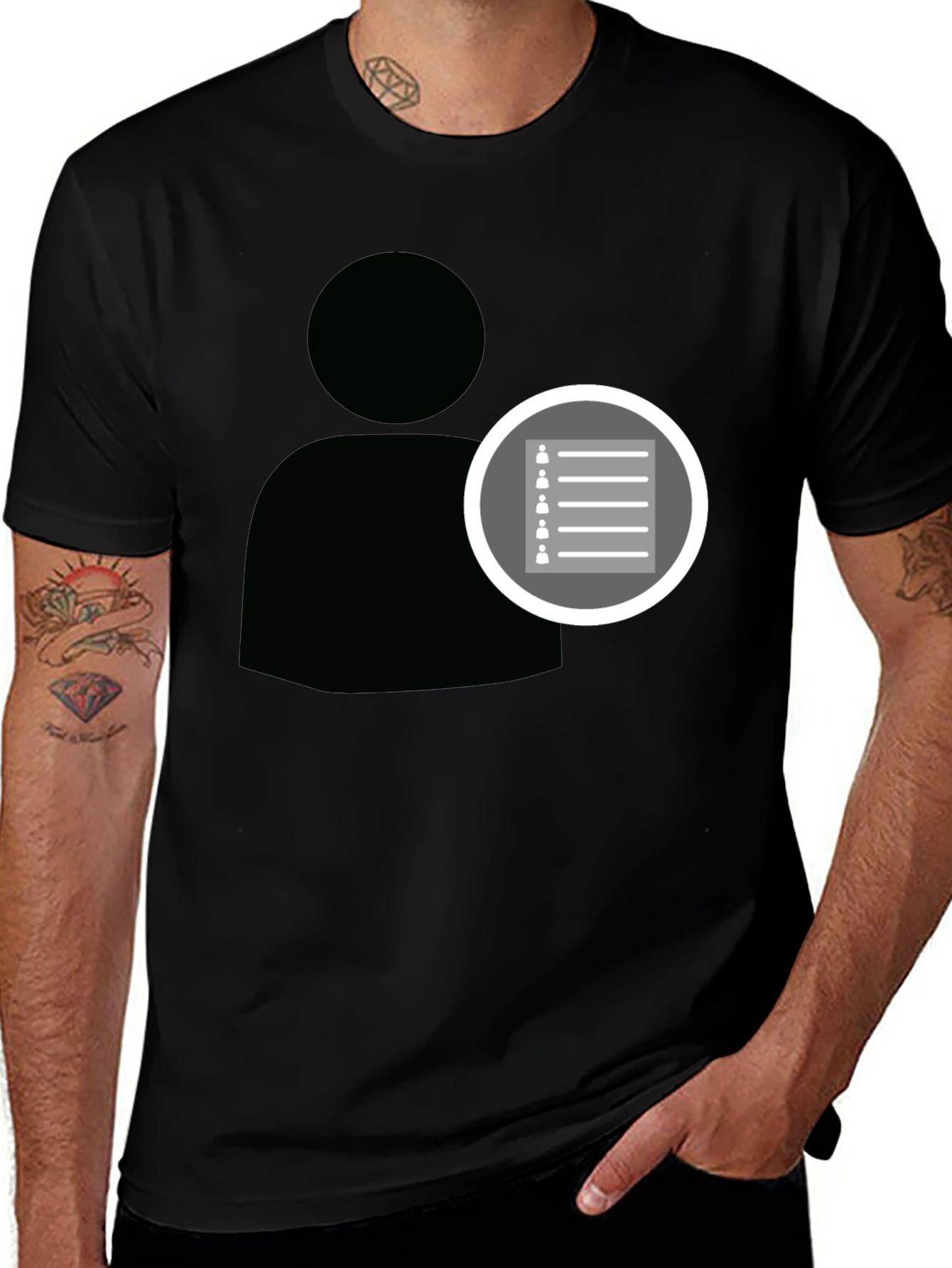 List of People Black T-Shirt