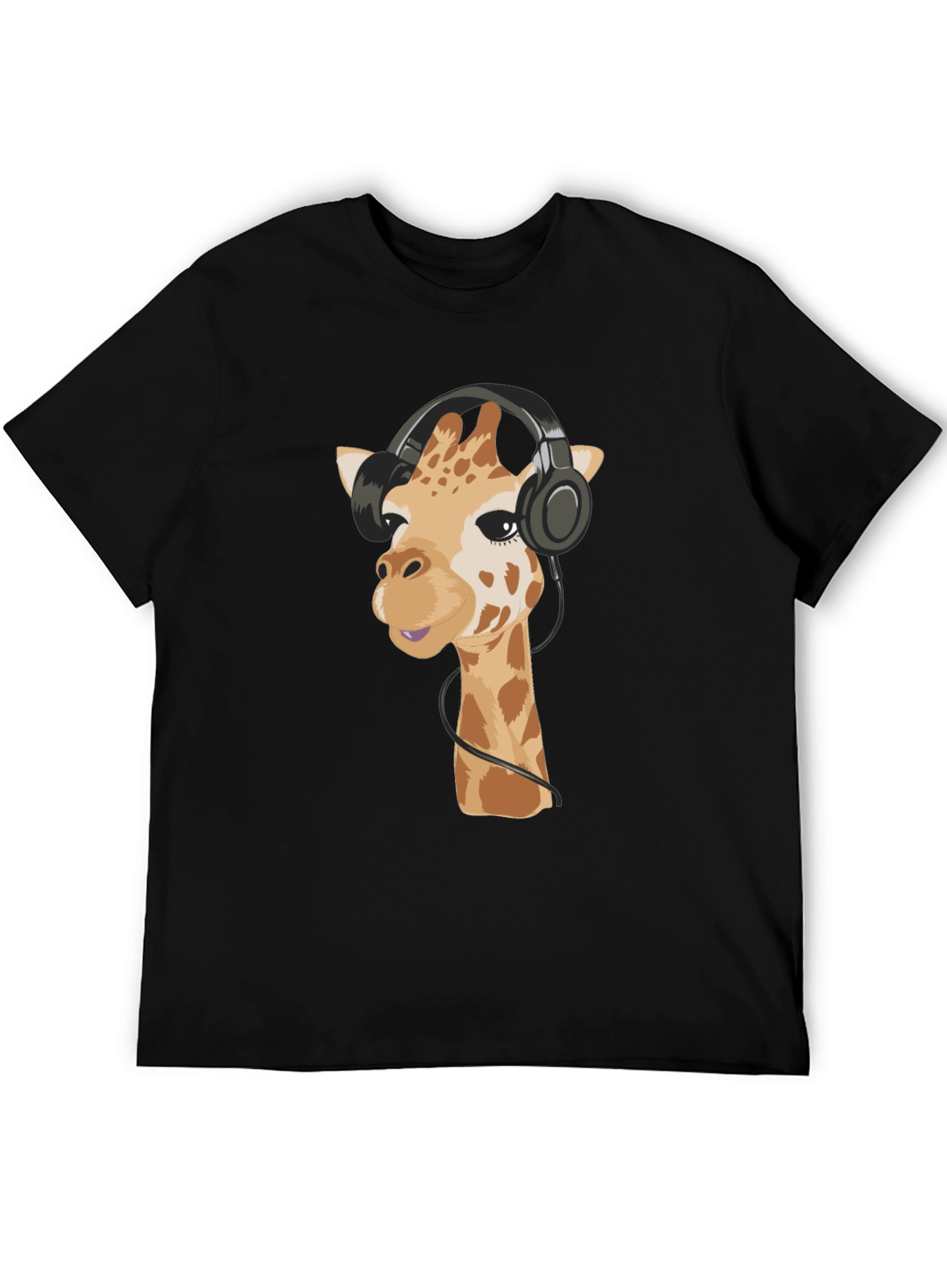 Giraffe Headphone Graphic Tee