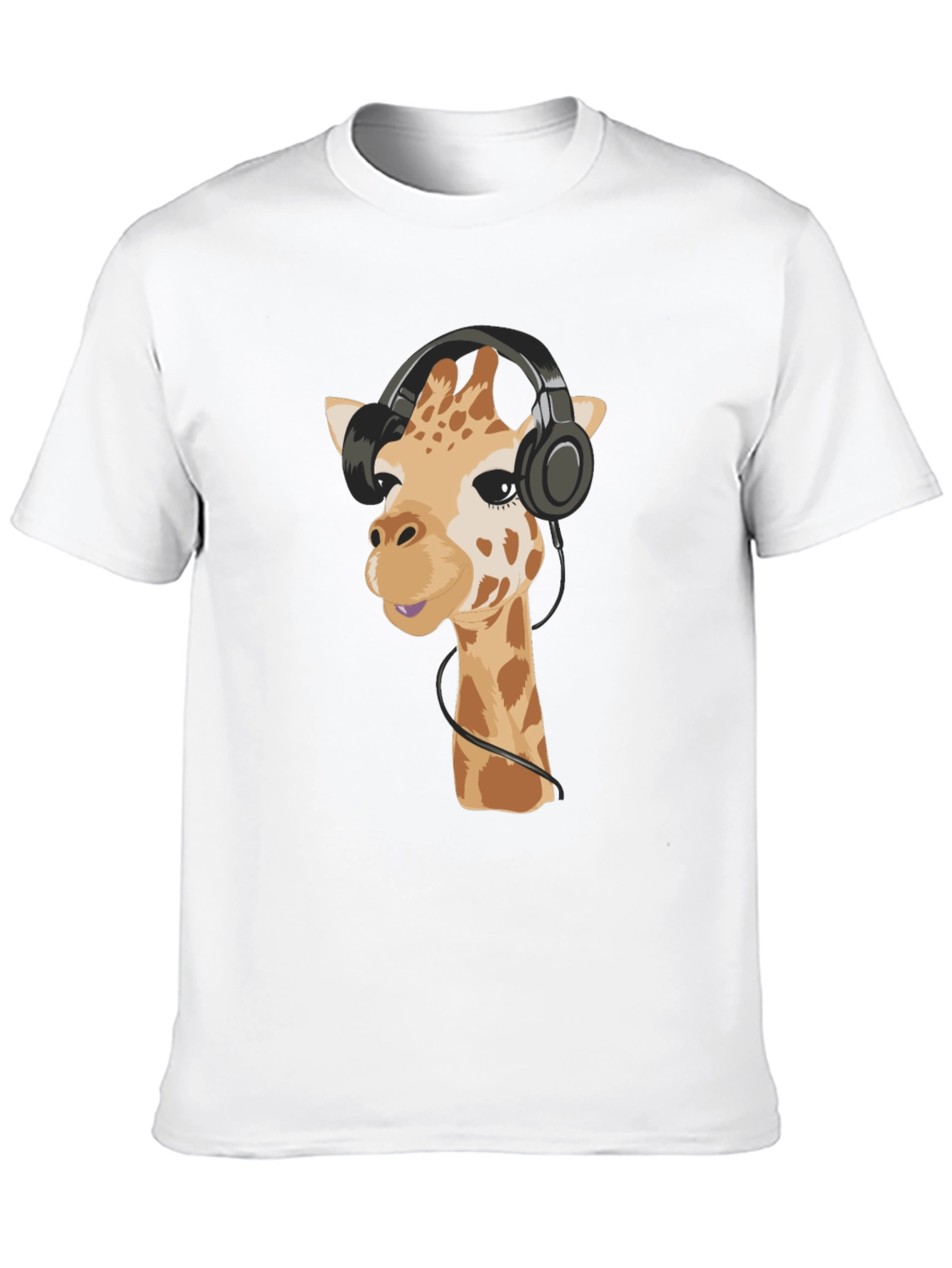 Giraffe Headphone Graphic Tee