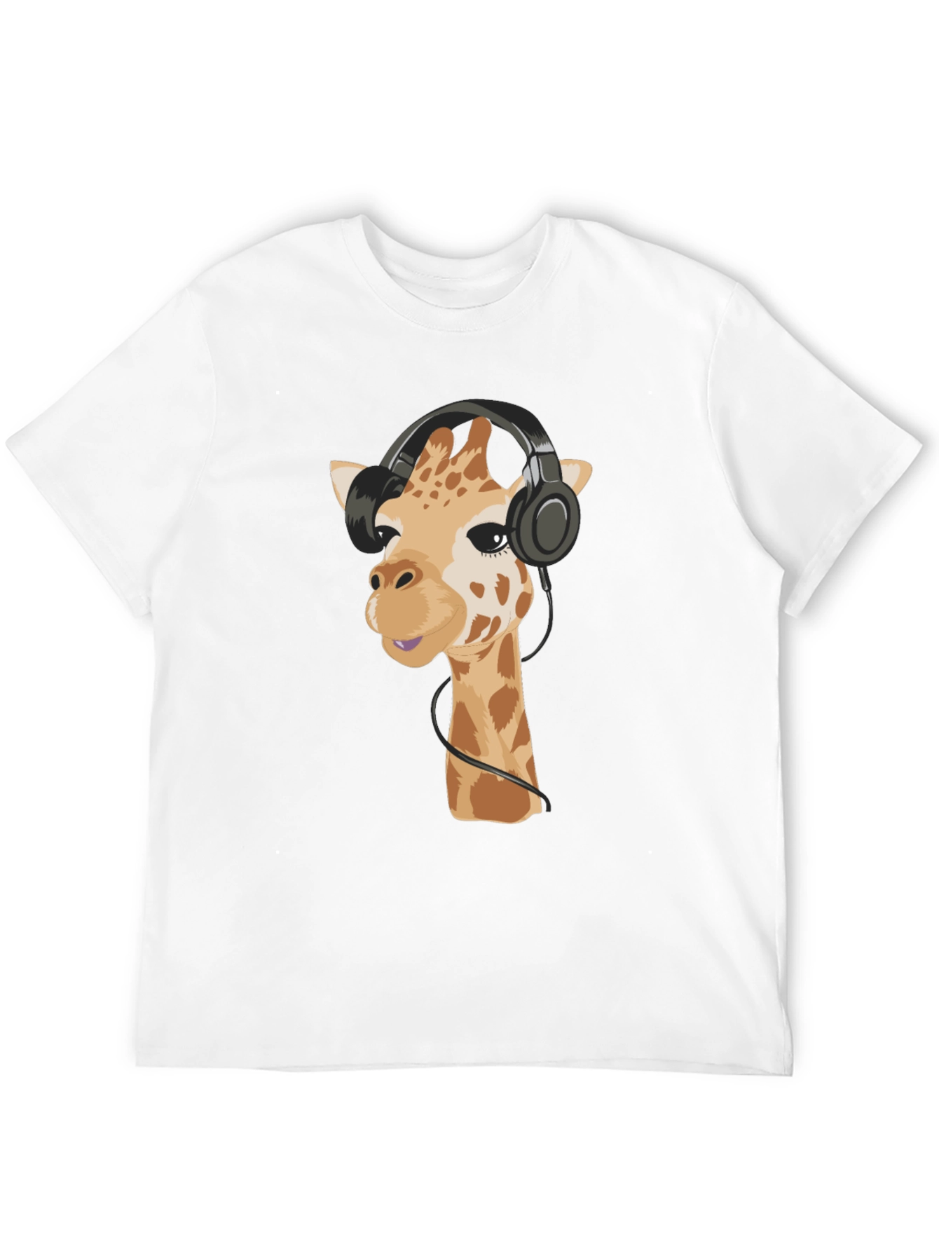 Giraffe Headphone Graphic Tee