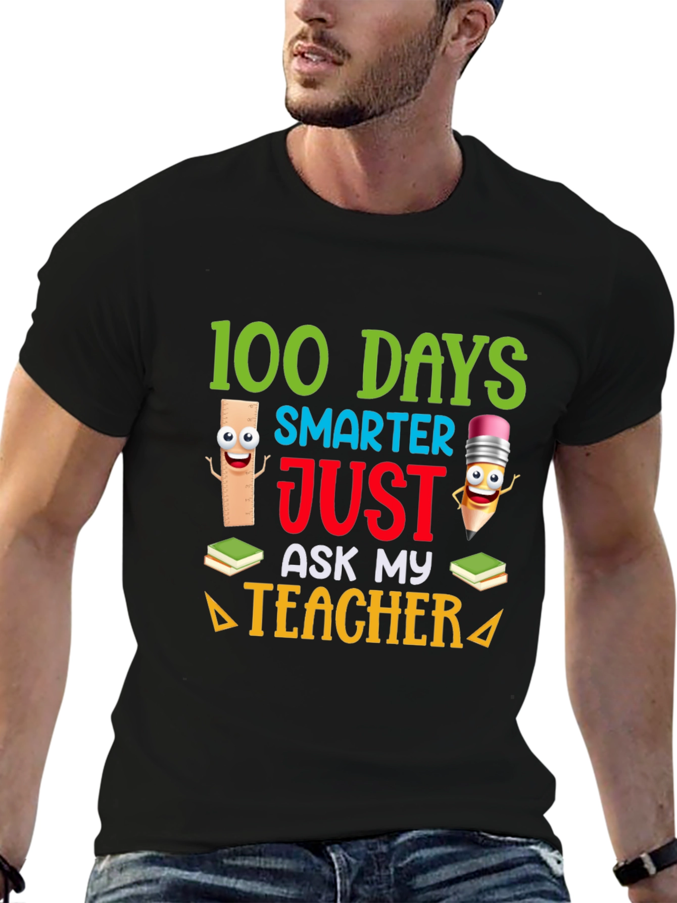 100 Days Smarter Teacher Graphic Tee