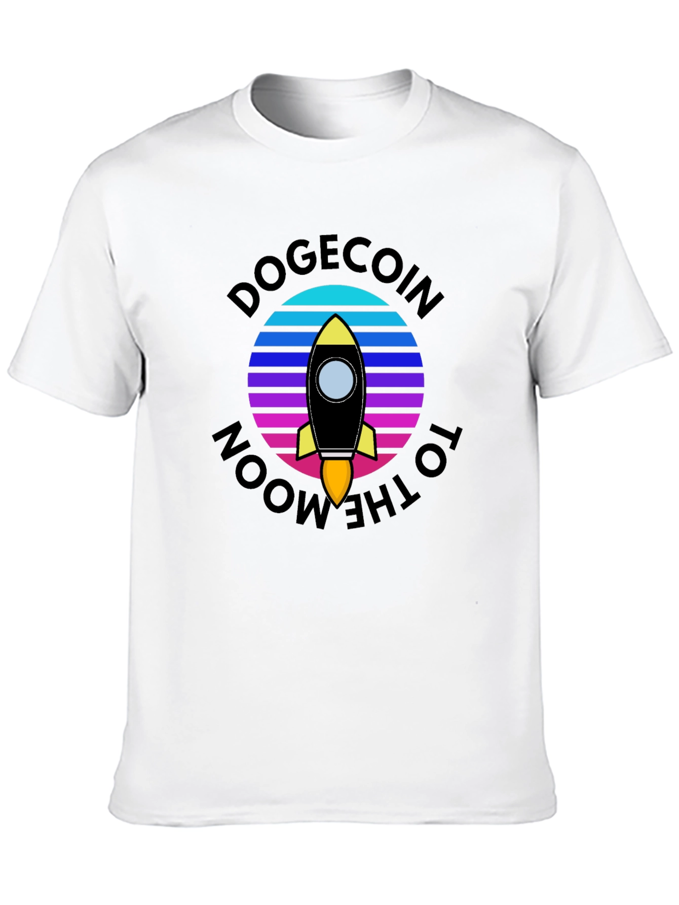 Dogecoin to the Moon Graphic T-Shirt