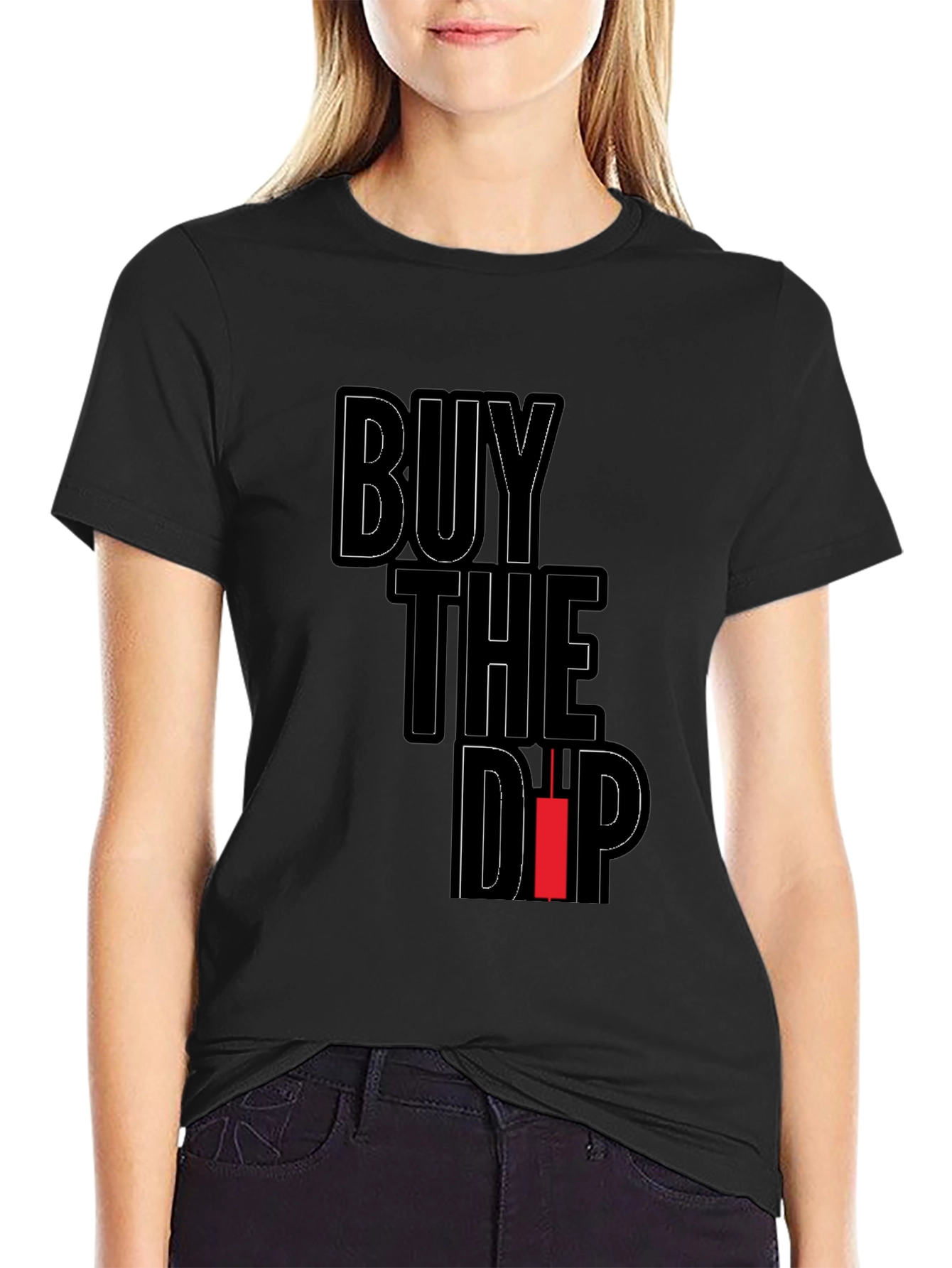Buy the Dip Graphic T-Shirt - Black Crypto Tee