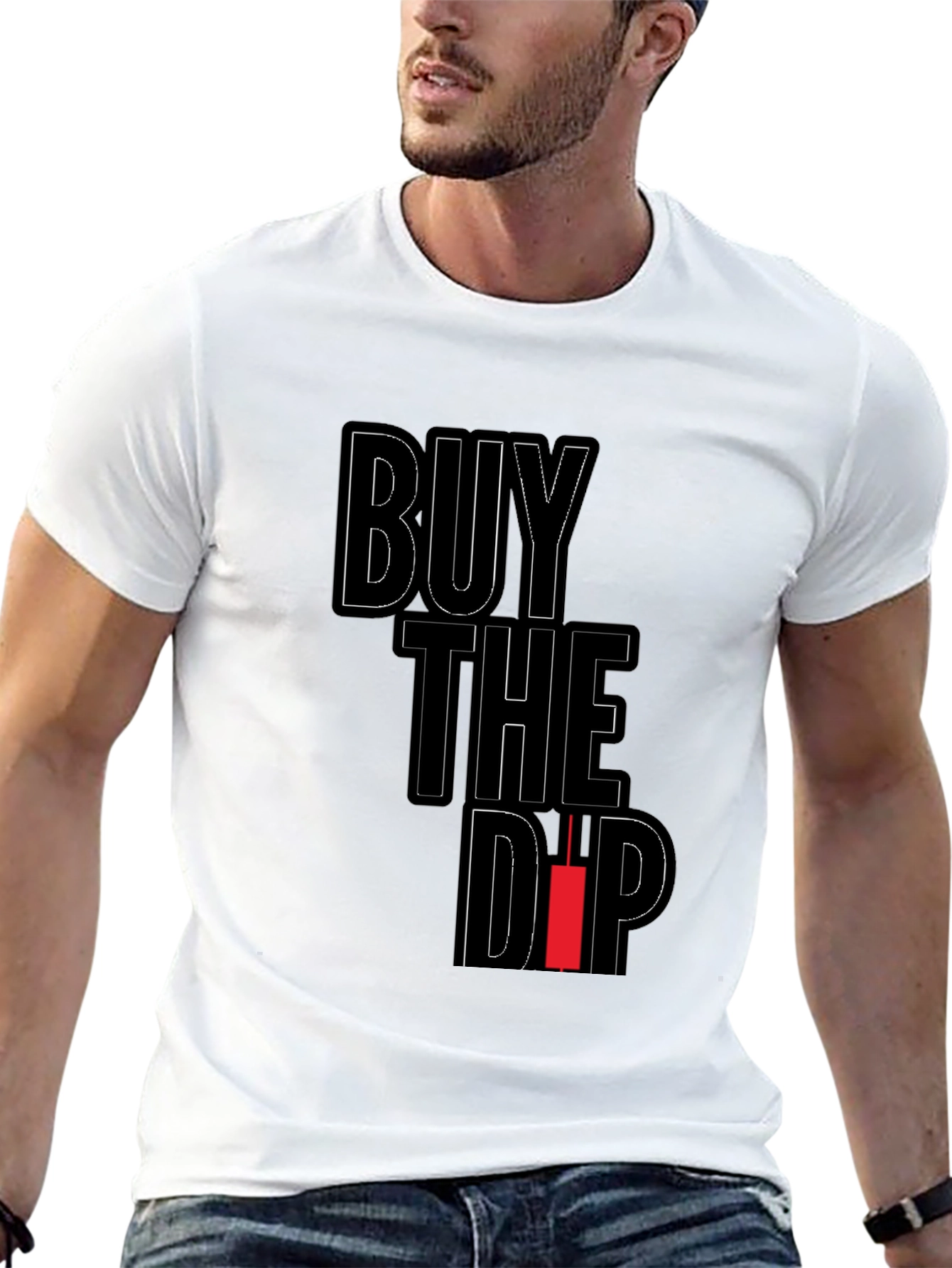 Buy the Dip Graphic T-Shirt - Black Crypto Tee