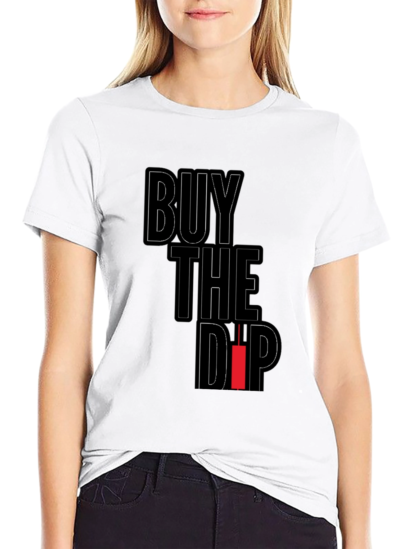 Buy the Dip Graphic T-Shirt - Black Crypto Tee