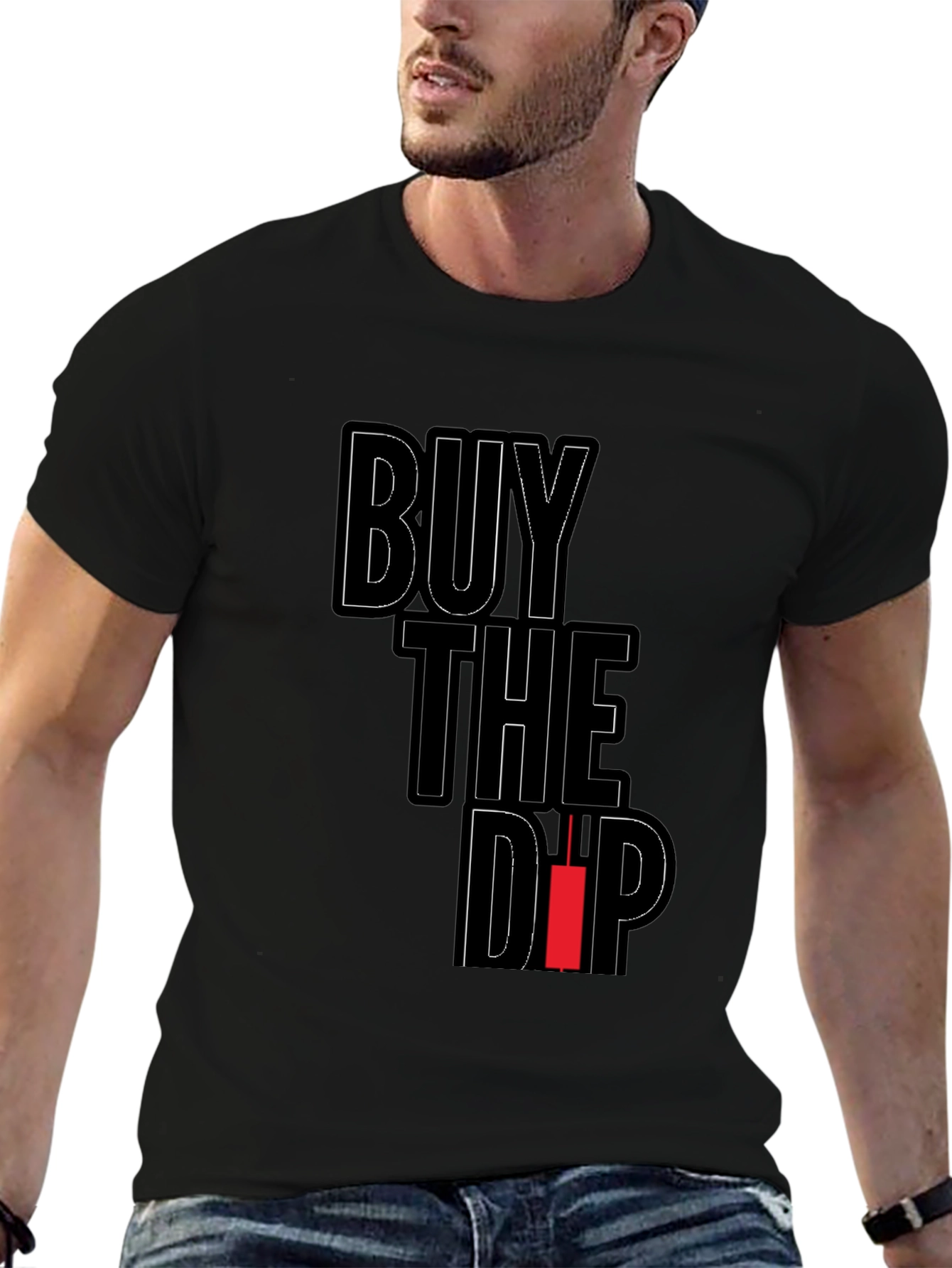 Buy the Dip Graphic T-Shirt - Black Crypto Tee