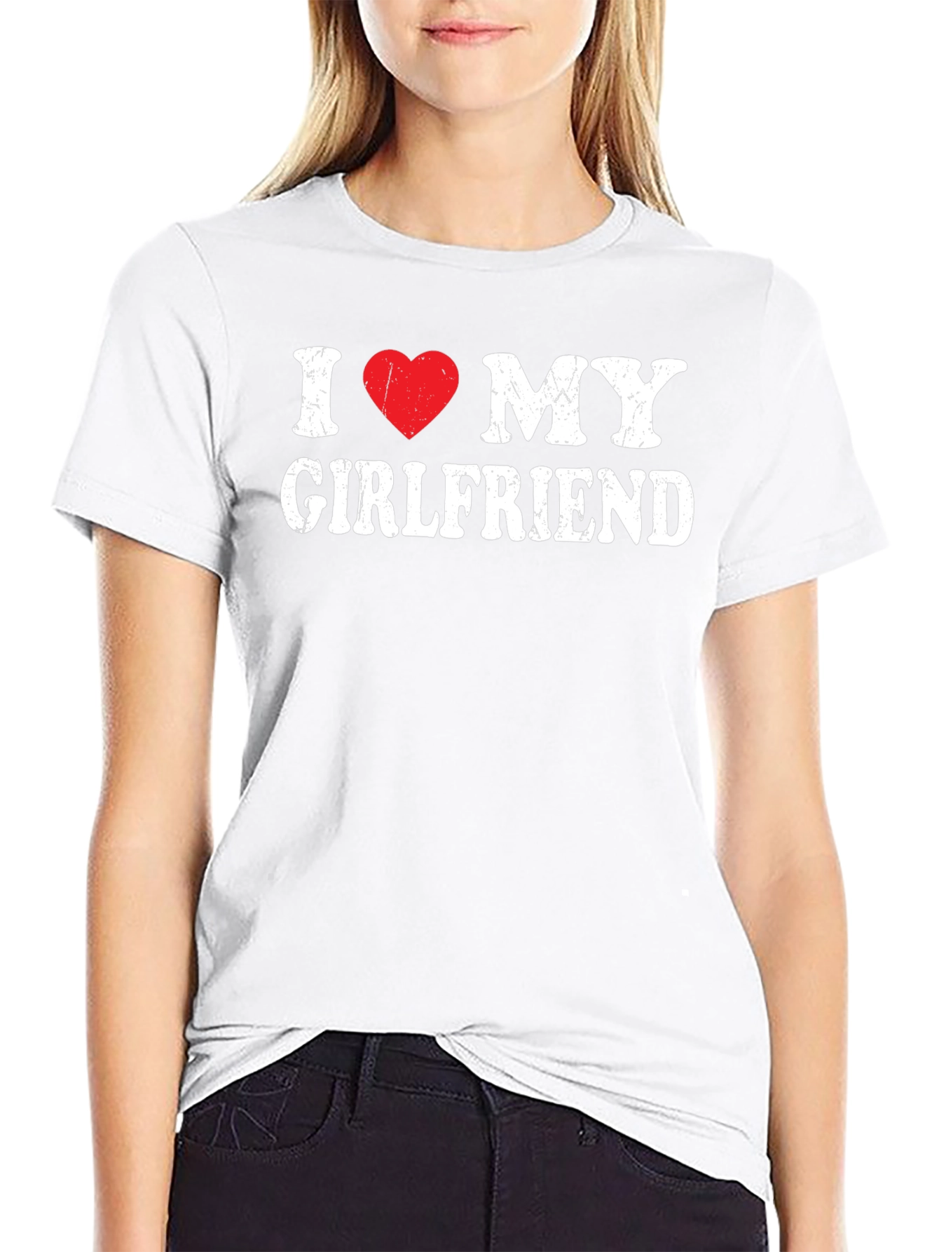 I Love My Girlfriend T-Shirt - Heart Graphic Tee